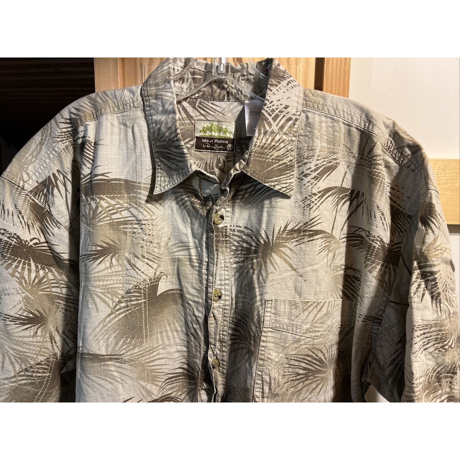 Panama Jack Isle Of Palms Men’s XL Beige Floral Hawaiian SS Cotton Shirt Size US XL / EU 56 / 4 - 8 Thumbnail