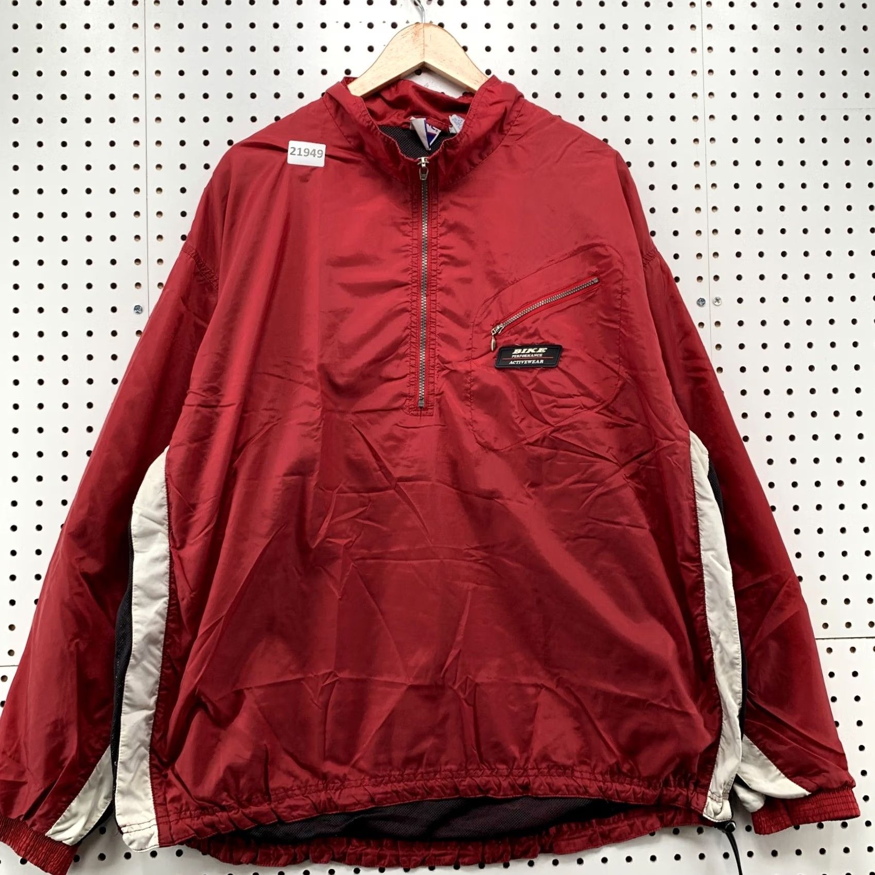 Vintage VINTAGE Bike Hooded Windbreaker Pullover Jacket Red Mens XL Size US XL / EU 56 / 4 - 2 Thumbnail