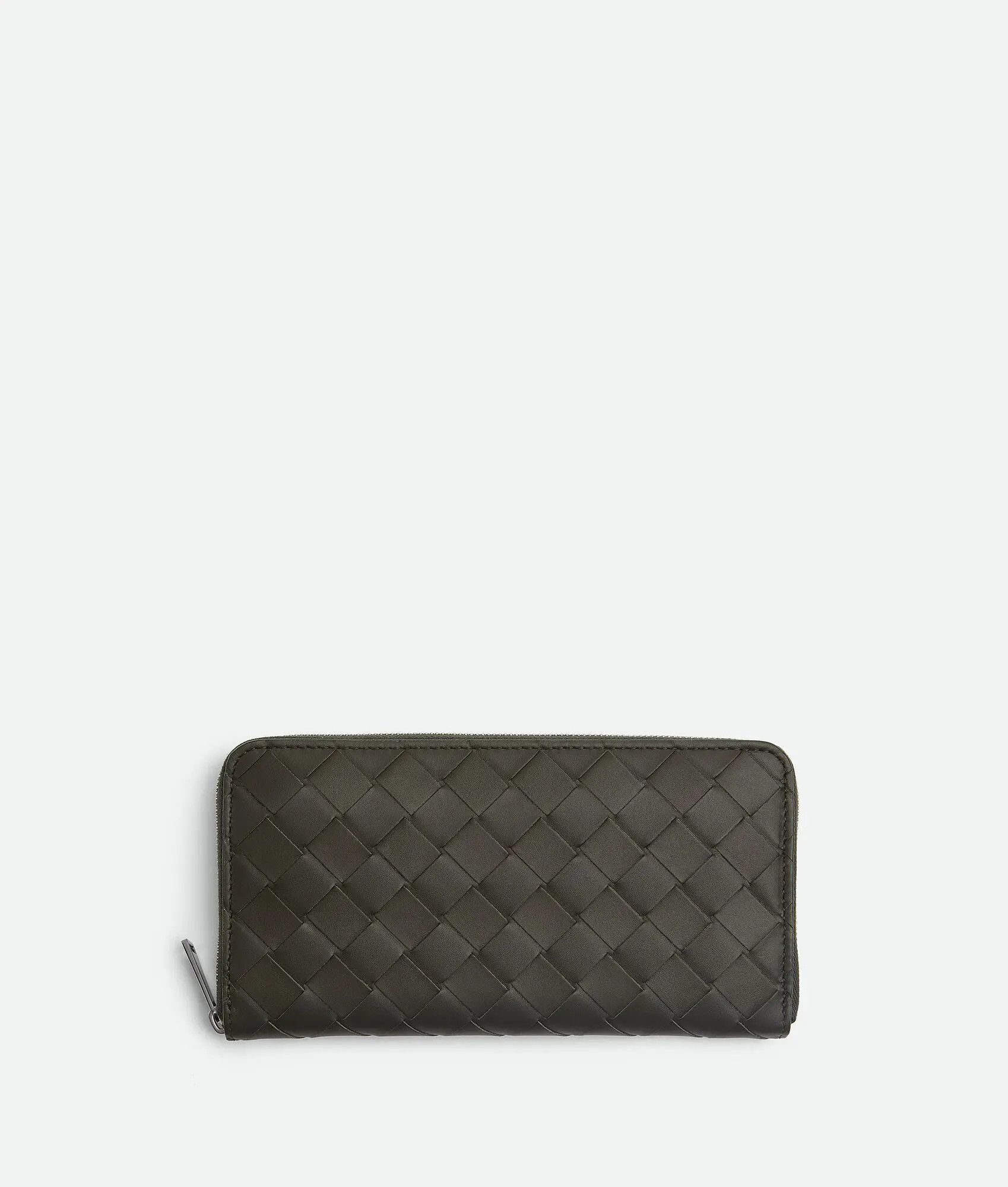 Bottega Veneta o1w1db10925 Size: OS / Intrecciato Zip Around Wallet Olive Size ONE SIZE - 1 Thumbnail
