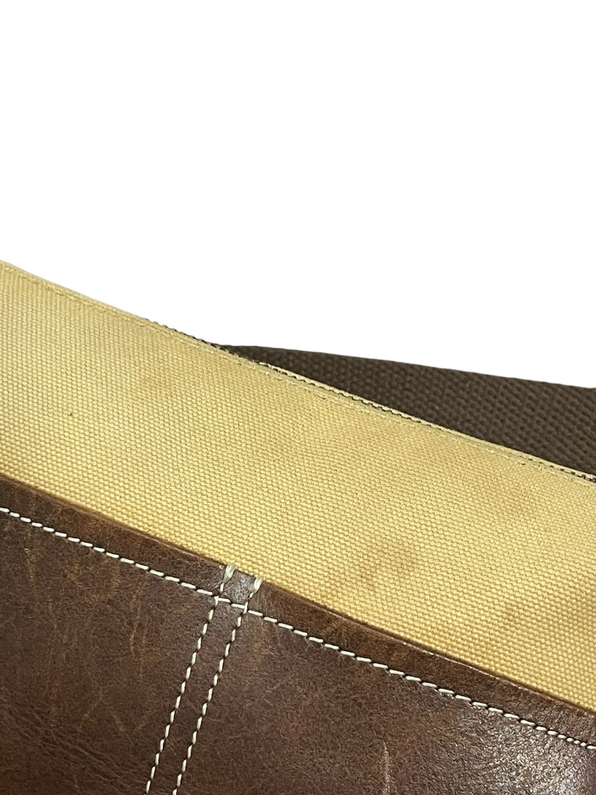 Japanese Brand Leather Patina Cotton Paquet Cross Body Bag 4🟩 Size ONE SIZE - 18 Thumbnail