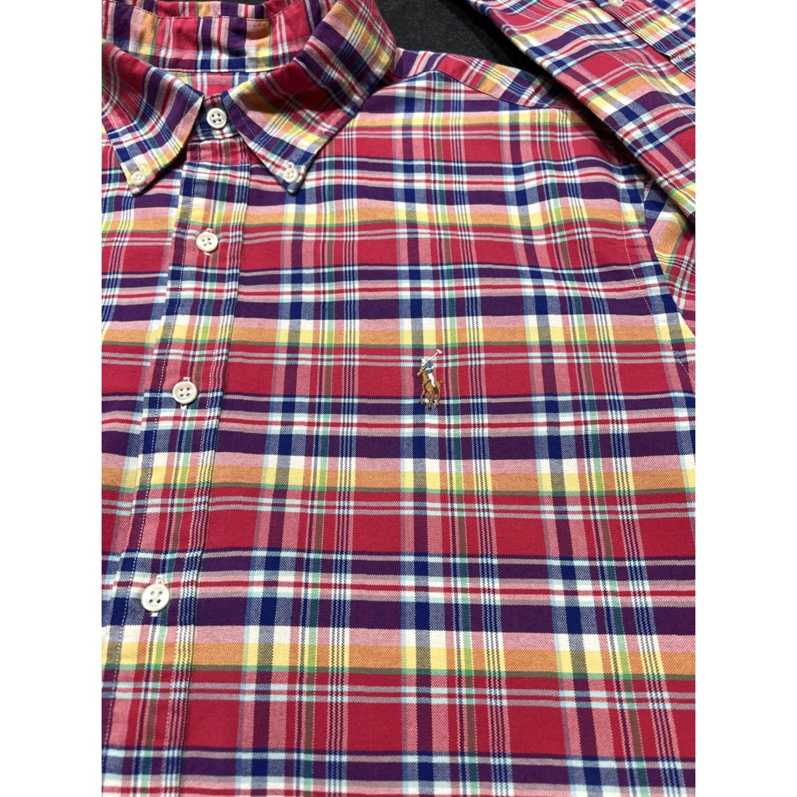 Ralph Lauren Ralph Lauren Plaid Dress Shirt Long Sleeve XL Red Yellow Blue Mens Size US XL / EU 56 / 4 - 3 Thumbnail