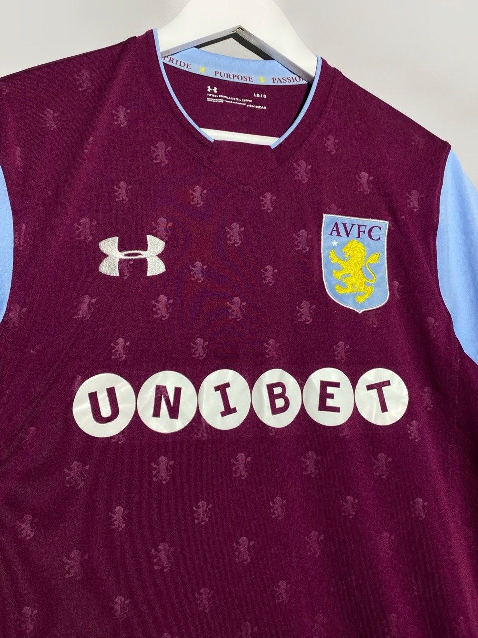 Under Armour Under Armour Aston Villa 2017/18 Home Football Shirt Jersey Size US L / EU 52-54 / 3 - 3 Thumbnail