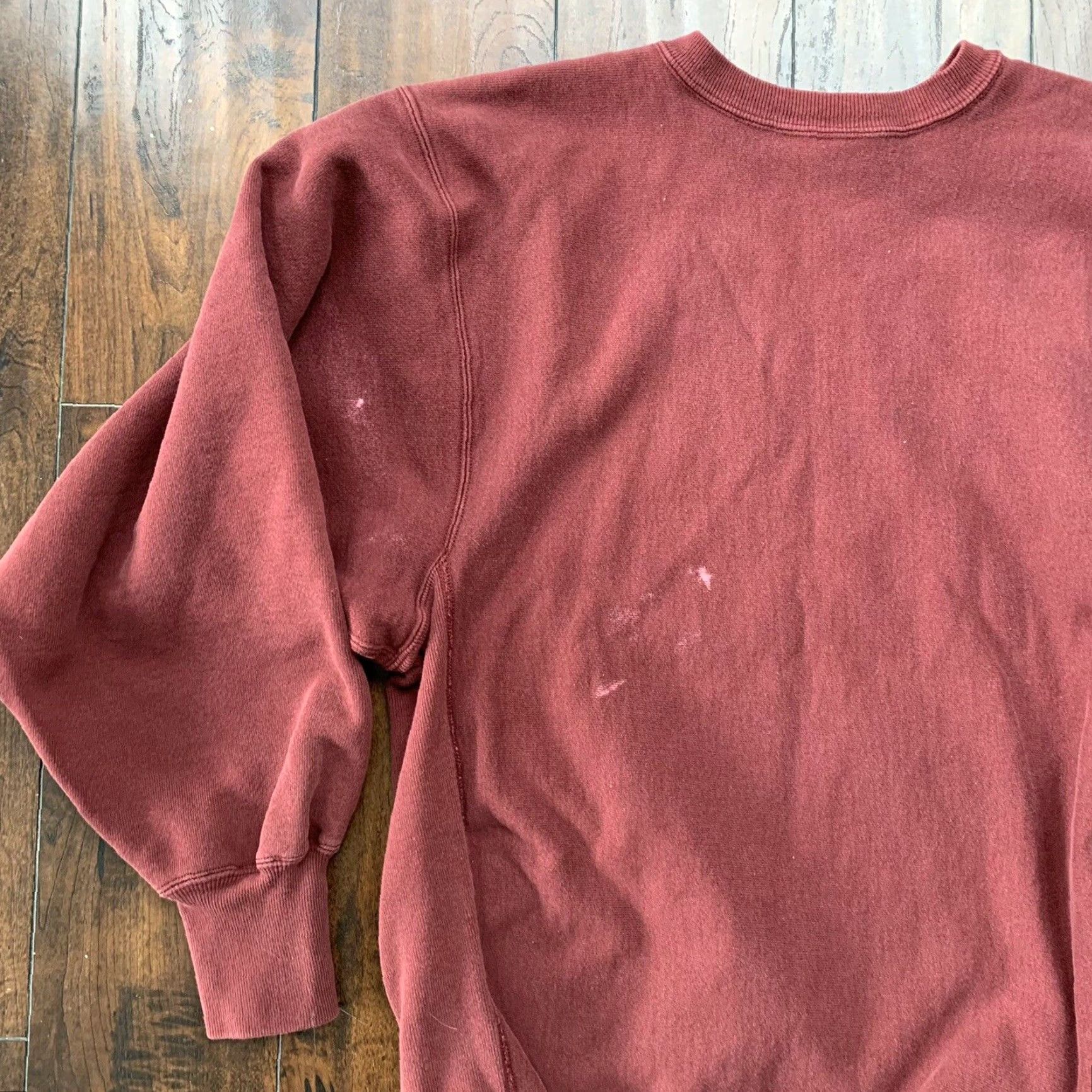 Champion VINTAGE Champion 90s Maroon Reverse Weave Sweatshirt XL Athletic Logo USA Mens Size US XL / EU 56 / 4 - 2 Thumbnail