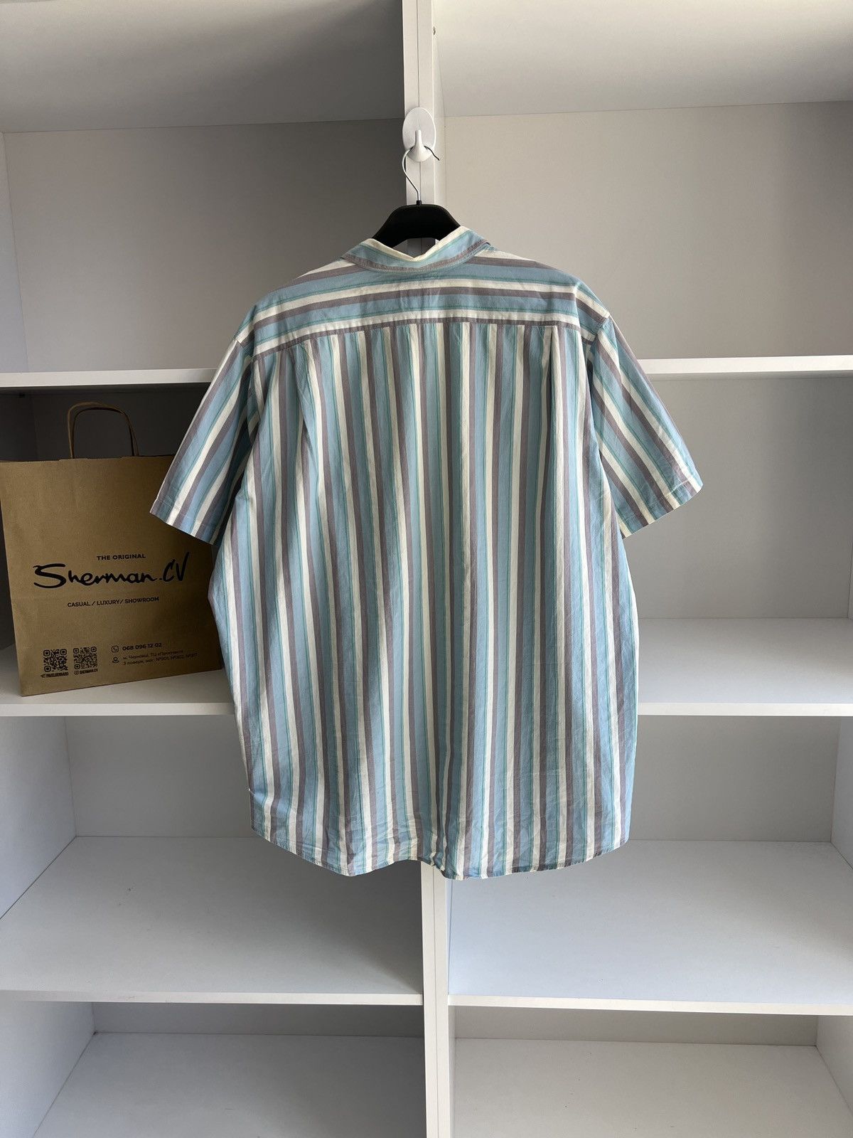 Lacoste × Vintage Vintage Lacoste Stripped Short sleeve Shirt Size US XL / EU 56 / 4 - 12 Thumbnail