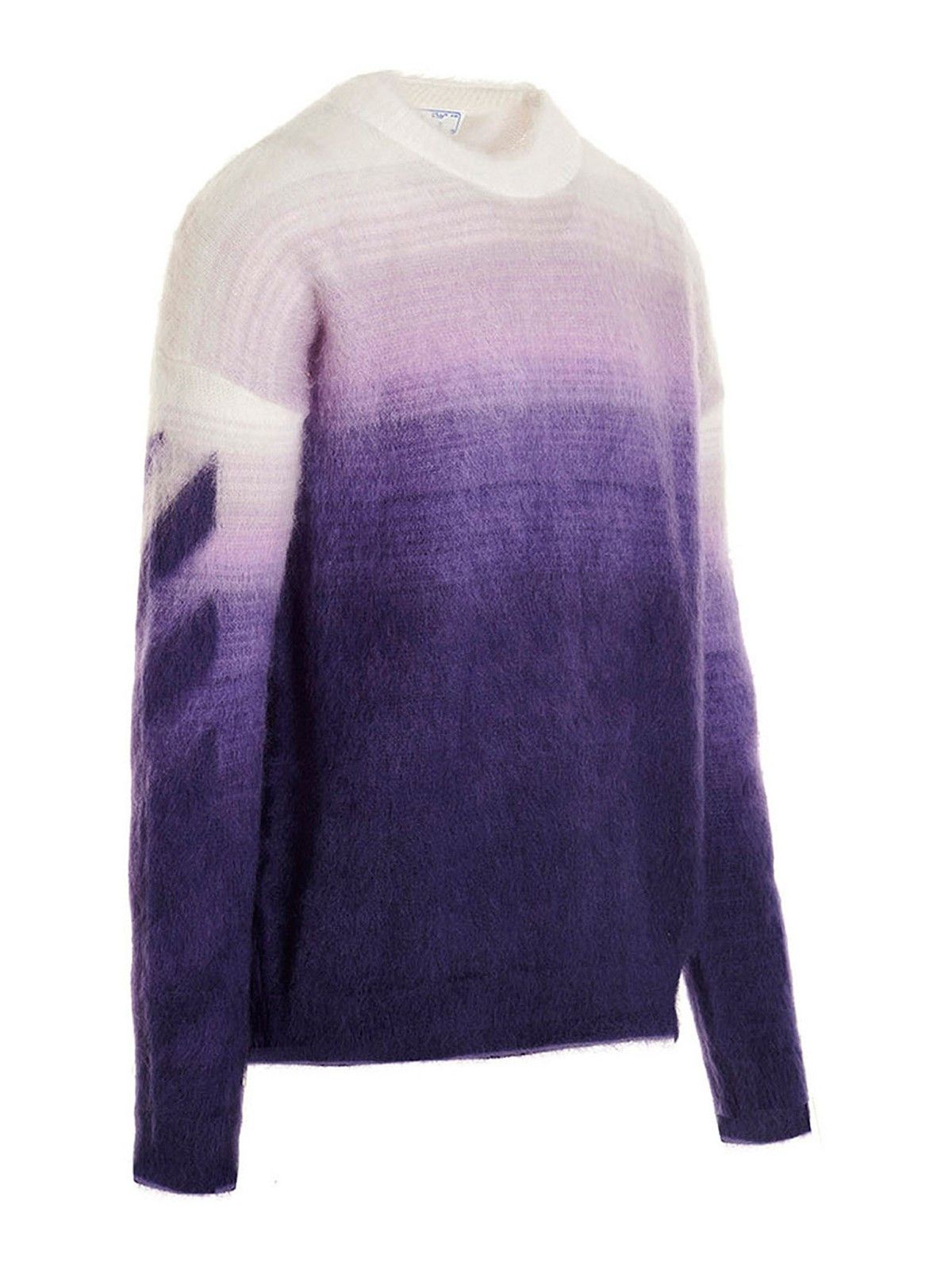 Off-White o1gr1nt0125 Diag Arrow Crewneck Sweater in Purple Size US S / EU 44-46 / 1 - 3 Thumbnail