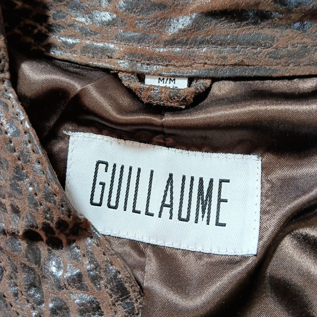 Other Guillaume Womens Leather Jacket In Rare Snake Print Design Size M / US 6-8 / IT 42-44 - 12 Thumbnail