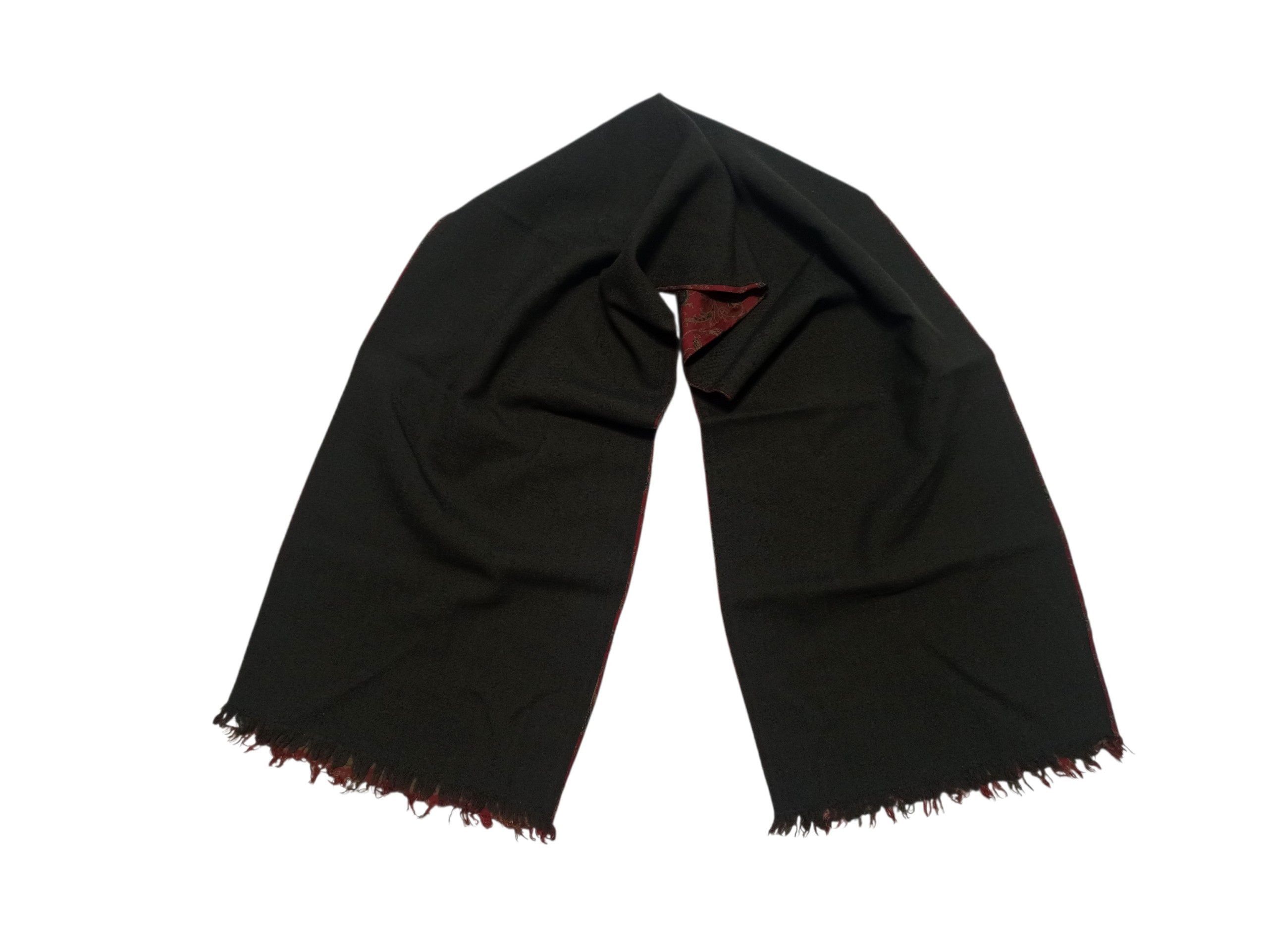 Phoenix Clothing Phoenix Wien Reversible Silk & Wool Paisley Scarf Size ONE SIZE - 3 Thumbnail