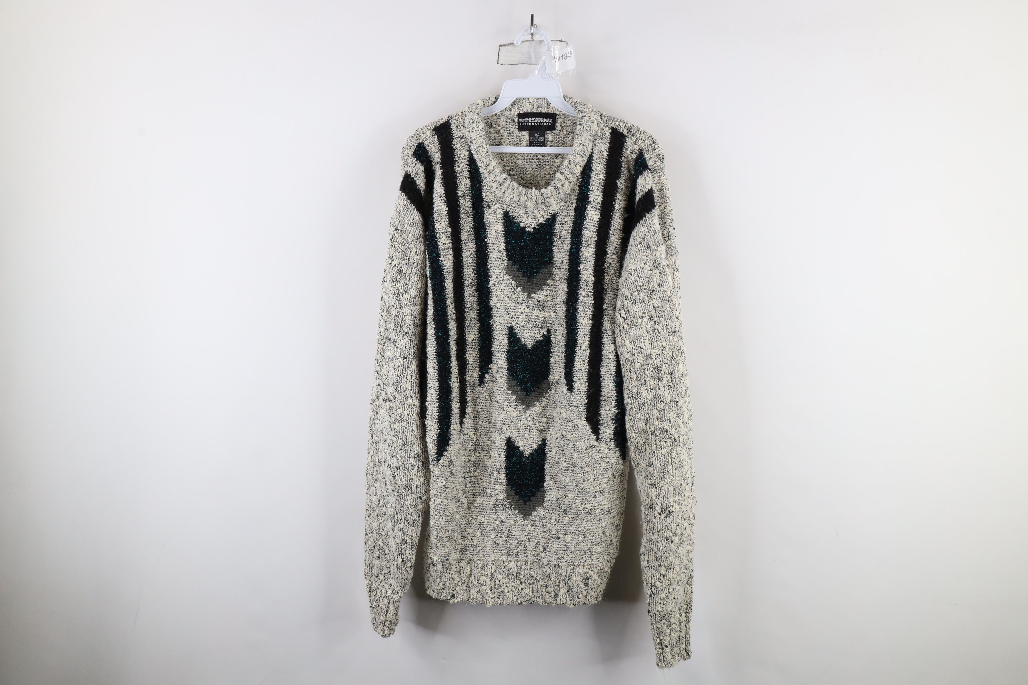 Vintage Vintage 90s Streetwear Chunky Textured Knit Grandpa Sweater Size US L / EU 52-54 / 3 - 1 Thumbnail