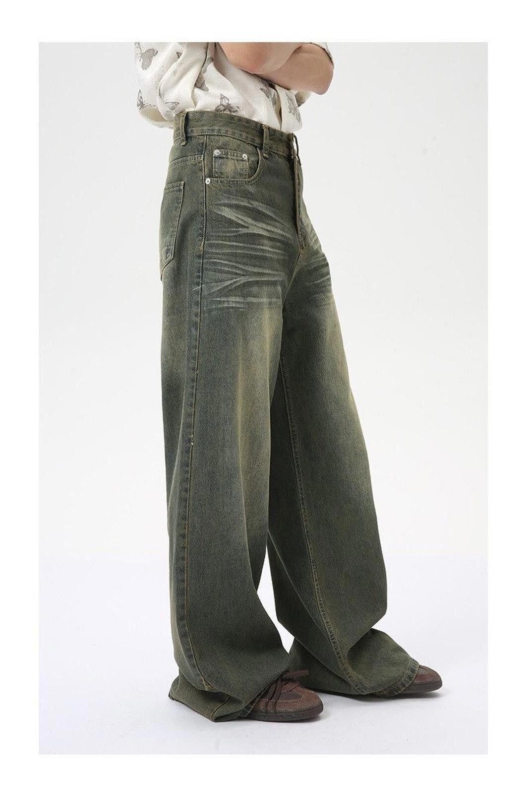 Jean Baggy Wide Leg Denim Jeans Size US 33 - 5 Thumbnail