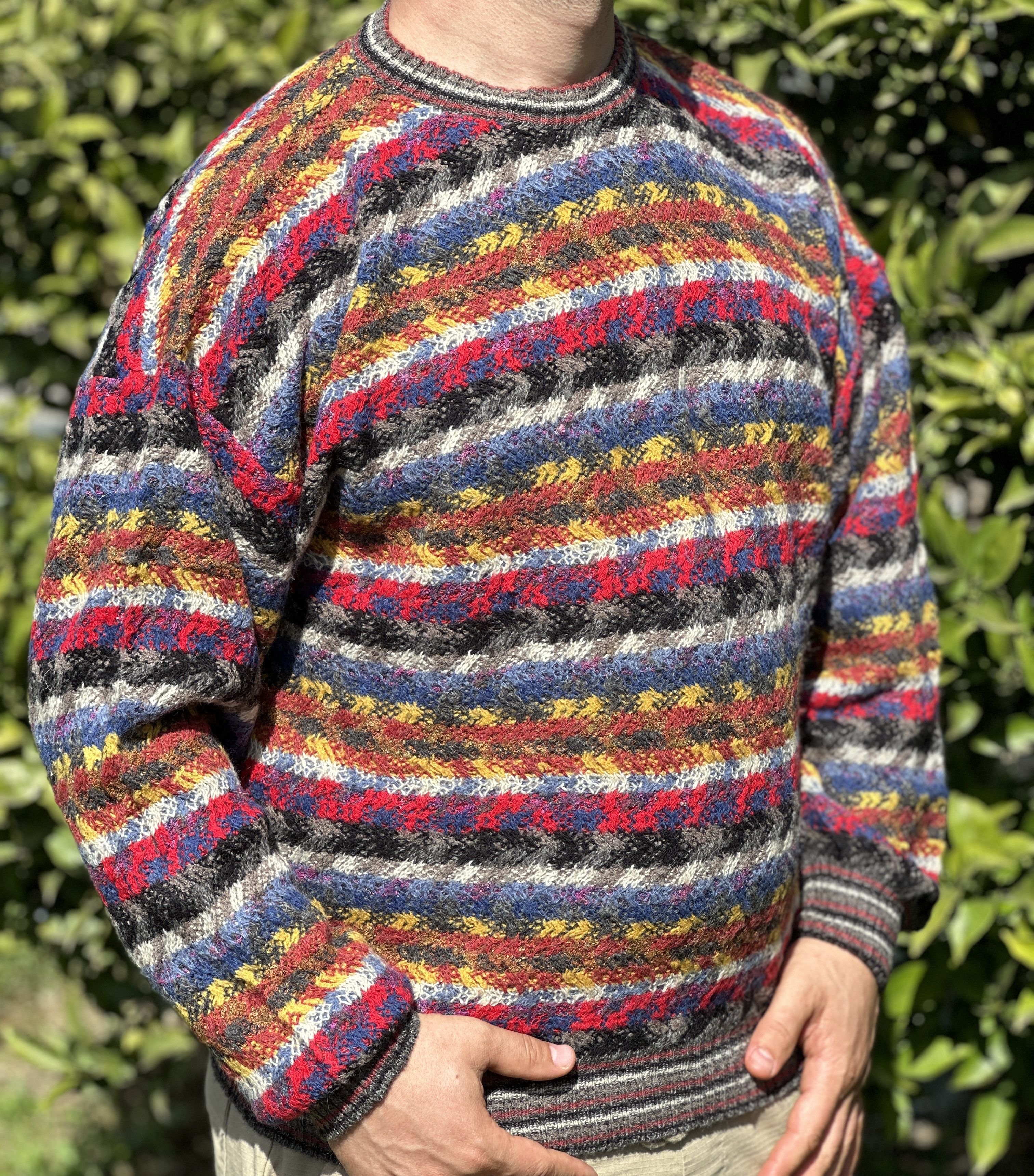 Missoni 1985 Missoni Sport Zig Zag Rainbow Knit Pullover Size L Size US L / EU 52-54 / 3 - 7 Thumbnail