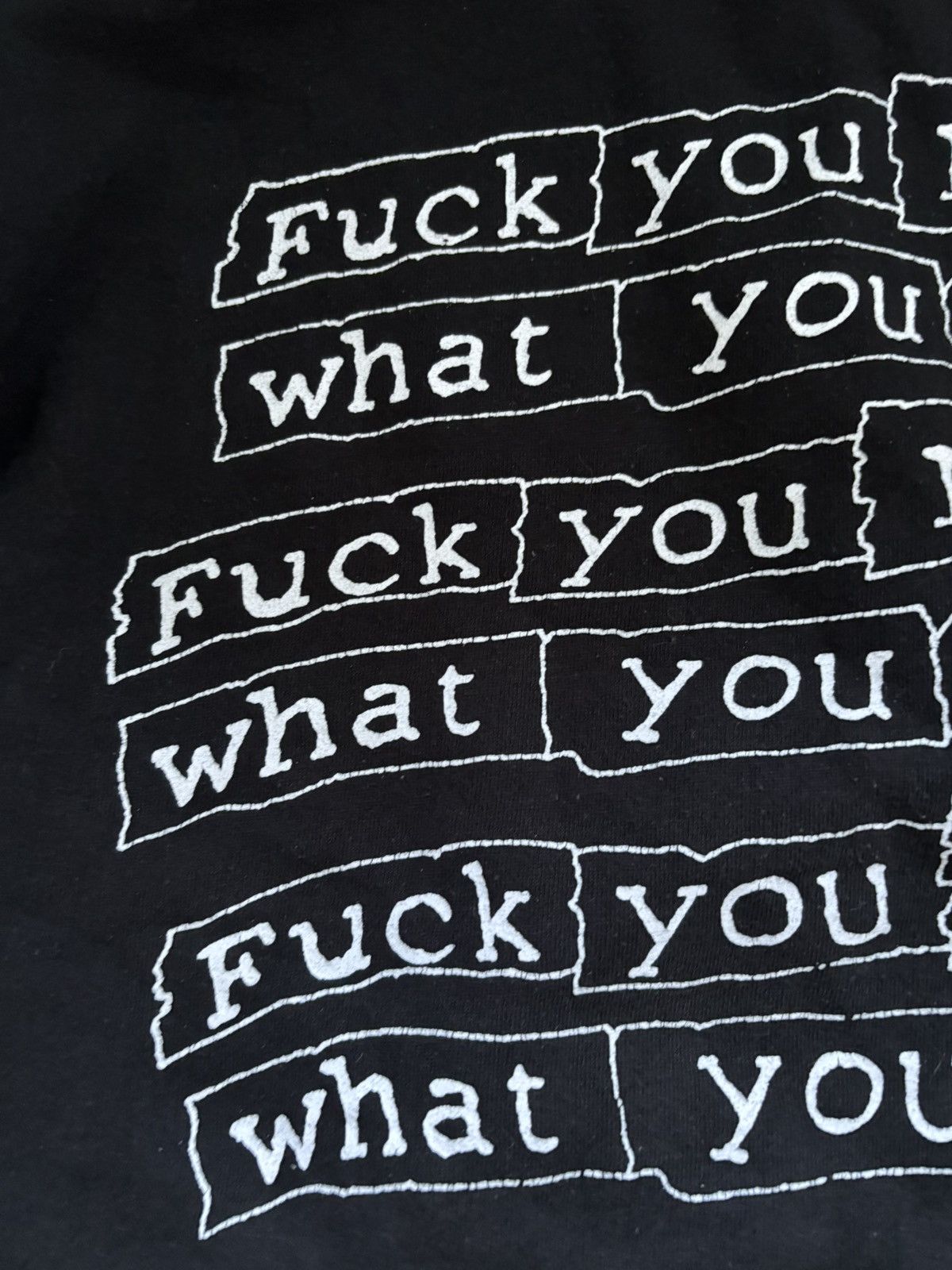 Pleasures Pleasures "Fuck You I Wont Do What You Tell Me" Black Hoodie Size US M / EU 48-50 / 2 - 18 Thumbnail