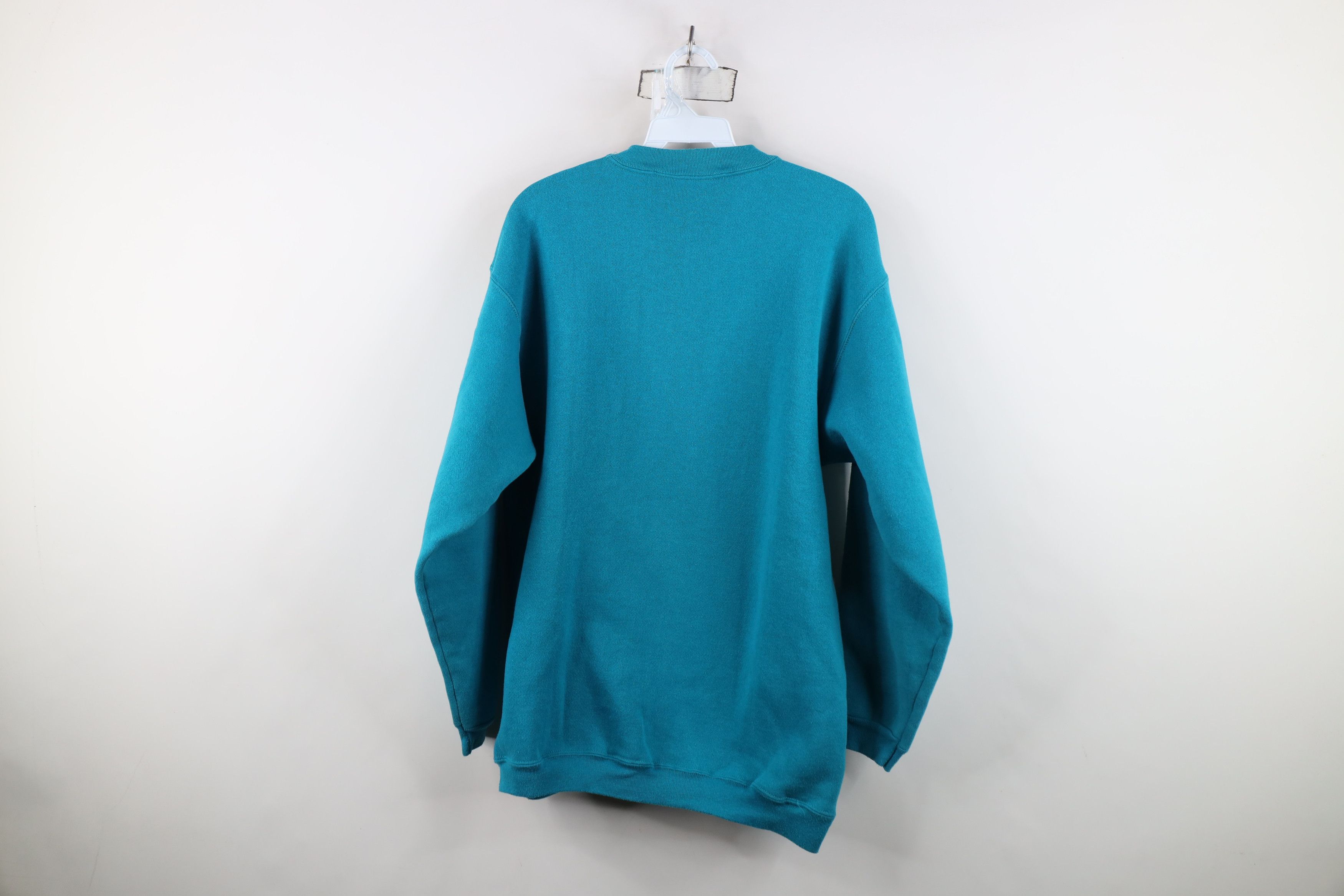 Vintage Vintage 90s Streetwear Heavy Crewneck Sweatshirt Blue USA Size L / US 10 / IT 46 - 10 Thumbnail