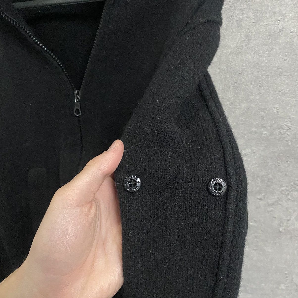 Stone Island Vintage Stone Island Wool Zip Hoodie Size US M / EU 48-50 / 2 - 8 Thumbnail
