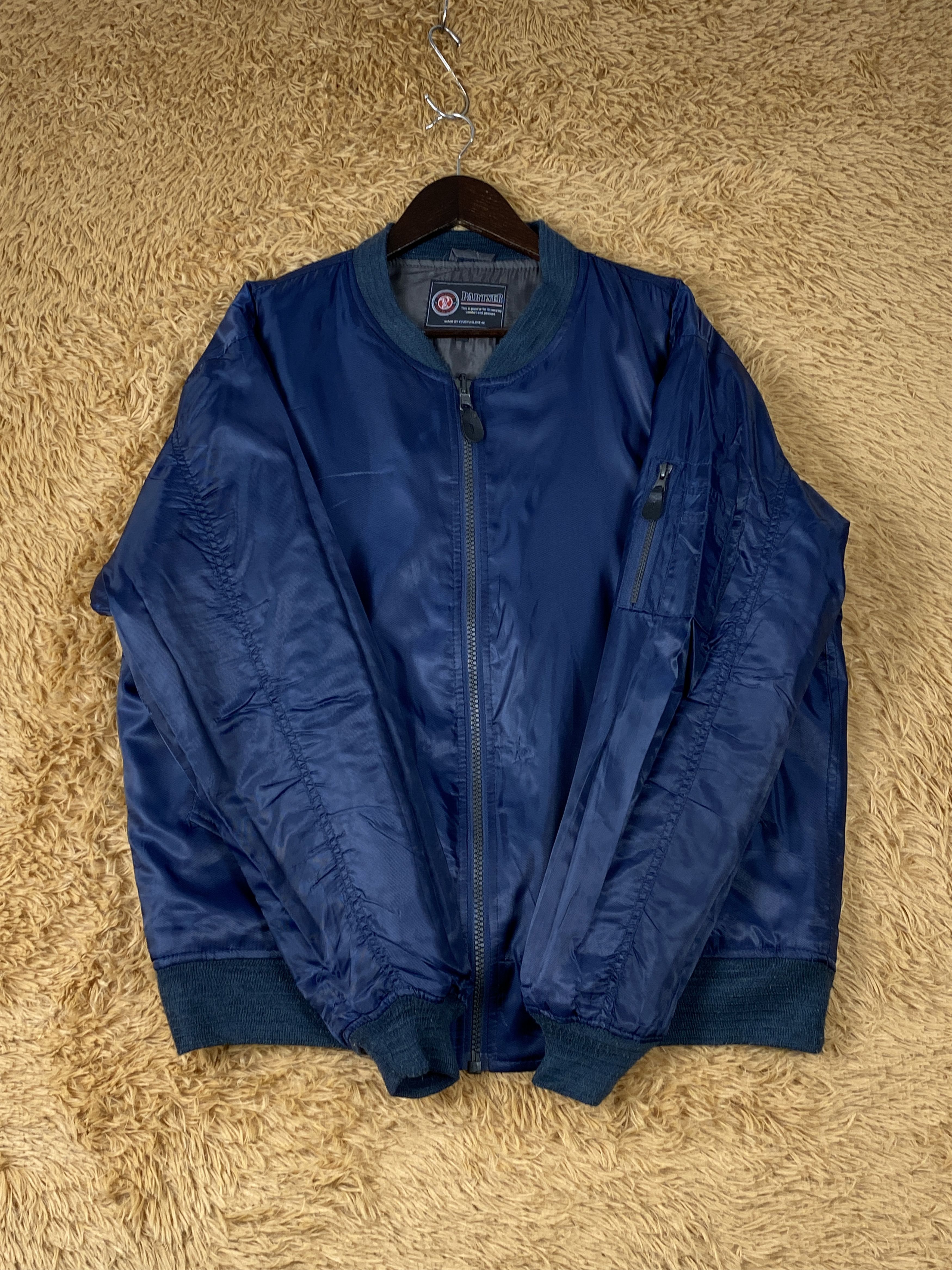 Japanese Brand Vintage Partner Bombers Jacket J1918 Size US L / EU 52-54 / 3 - 6 Thumbnail
