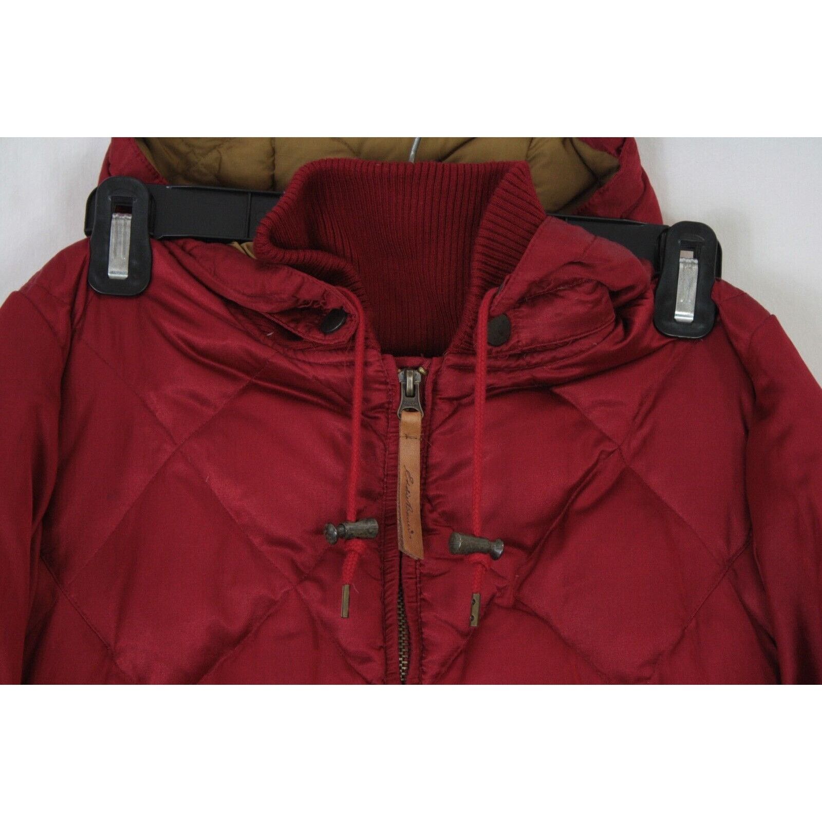 Eddie Bauer × Vintage Vintage Eddie Bauer Down Puffer Jacket Petite S Red Quilted Size S / US 4 / IT 40 - 2 Thumbnail