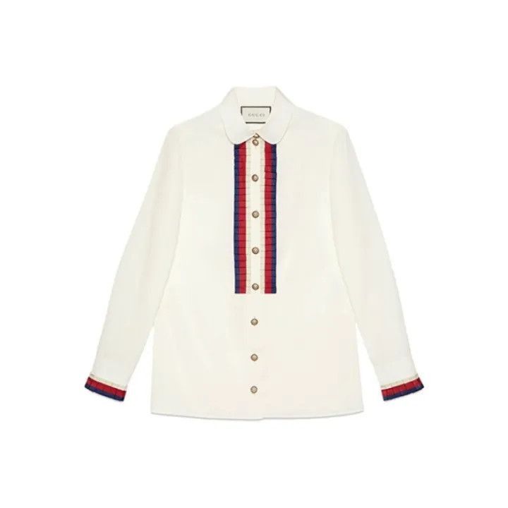 Gucci Gucci Cotton Long Sleeve Shirt with Bow-2507 Size M / US 6-8 / IT 42-44 - 7 Thumbnail