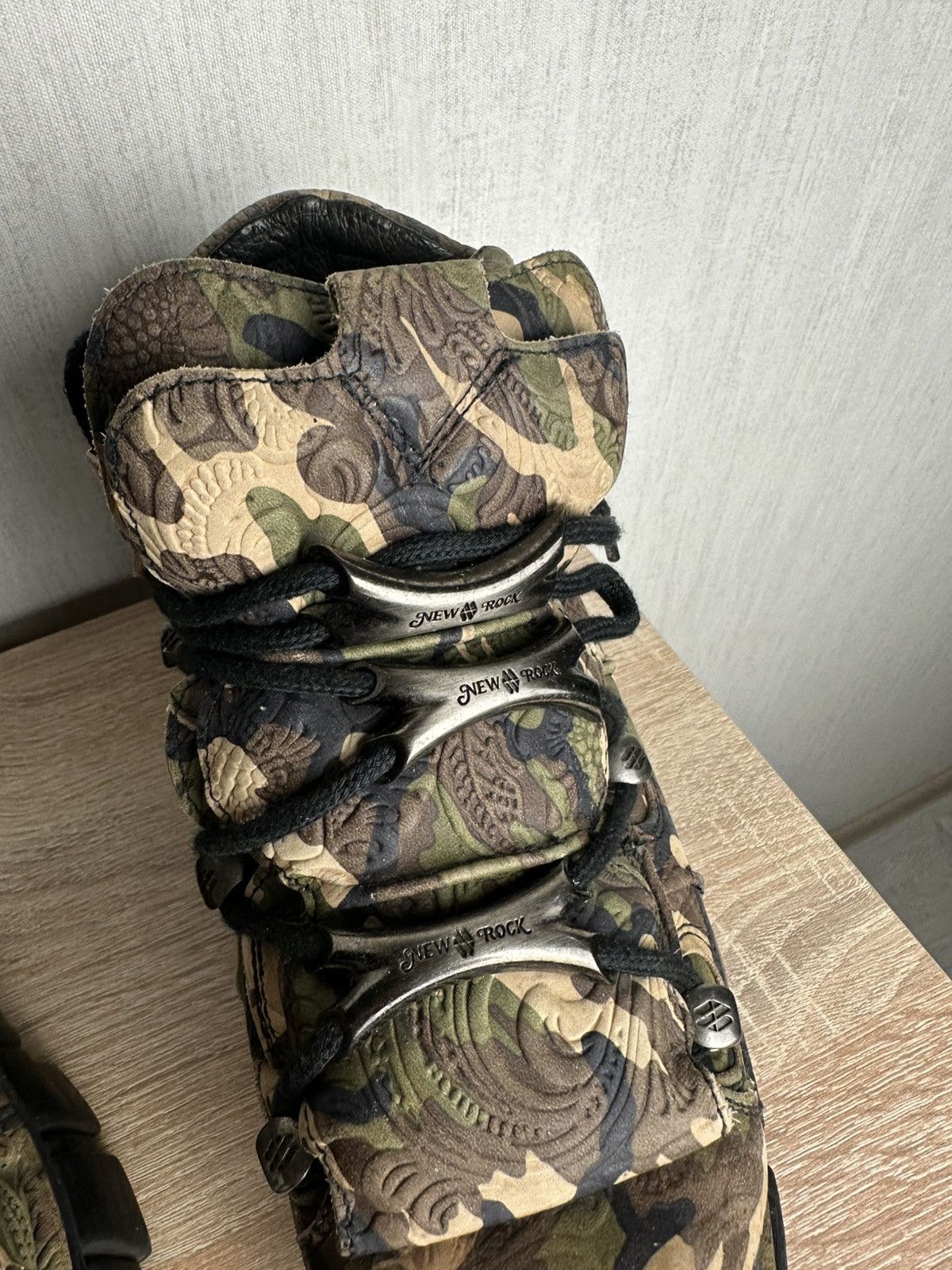 New Rock New Rock Camo Platform Boots - Rare Size US 9 / IT 39 - 5 Thumbnail