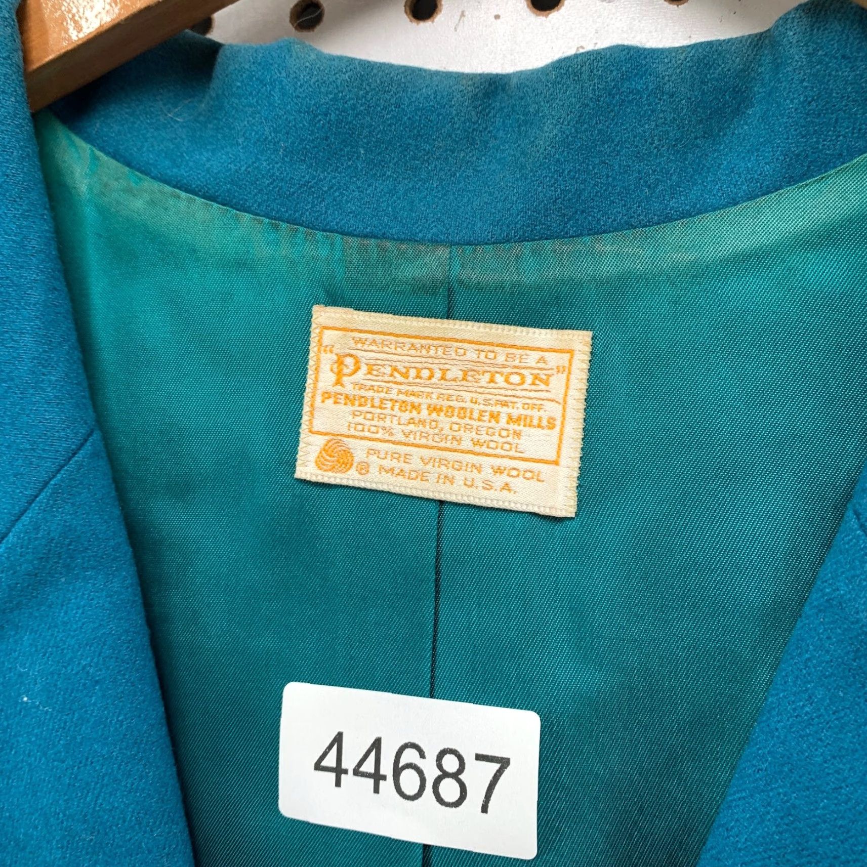 Pendleton VINTAGE Pendleton Wool Blazer Womens Size 18 Teal Green 3 Button Business Jacket Blazer Womens 18 Blue Wool Size XXL / US 16-18 / IT 52-54 - 5 Thumbnail
