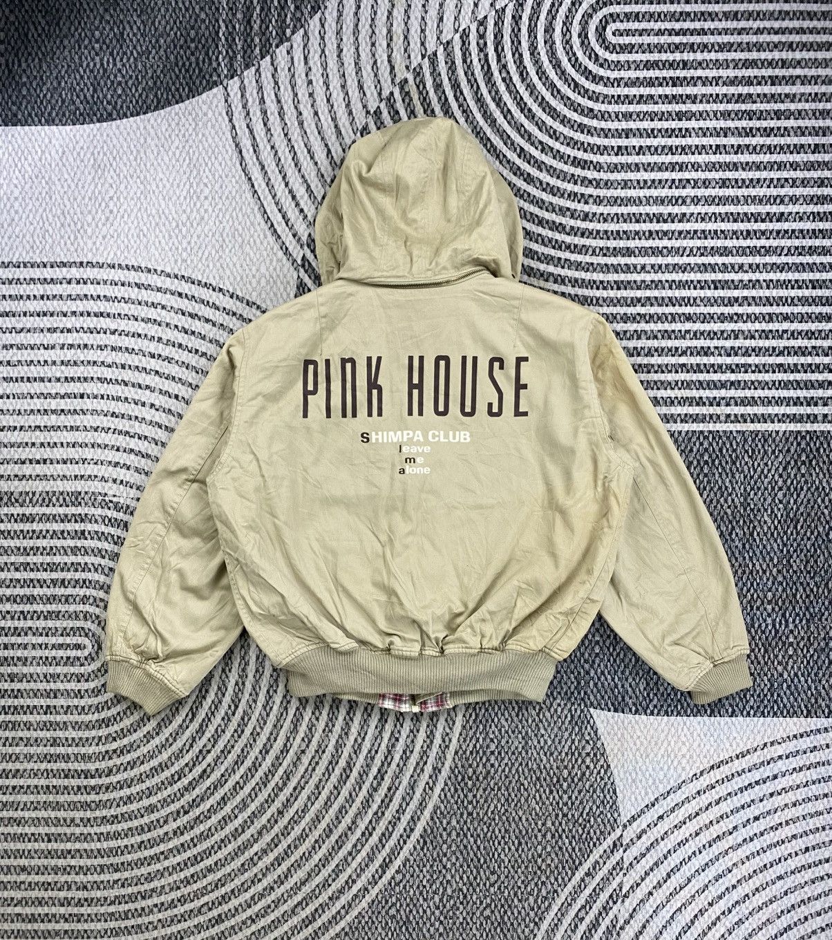 Pink House Vintage Pink House Back Hit Spellout Bomber Hooded Jacket Size US XL / EU 56 / 4 - 1 Thumbnail