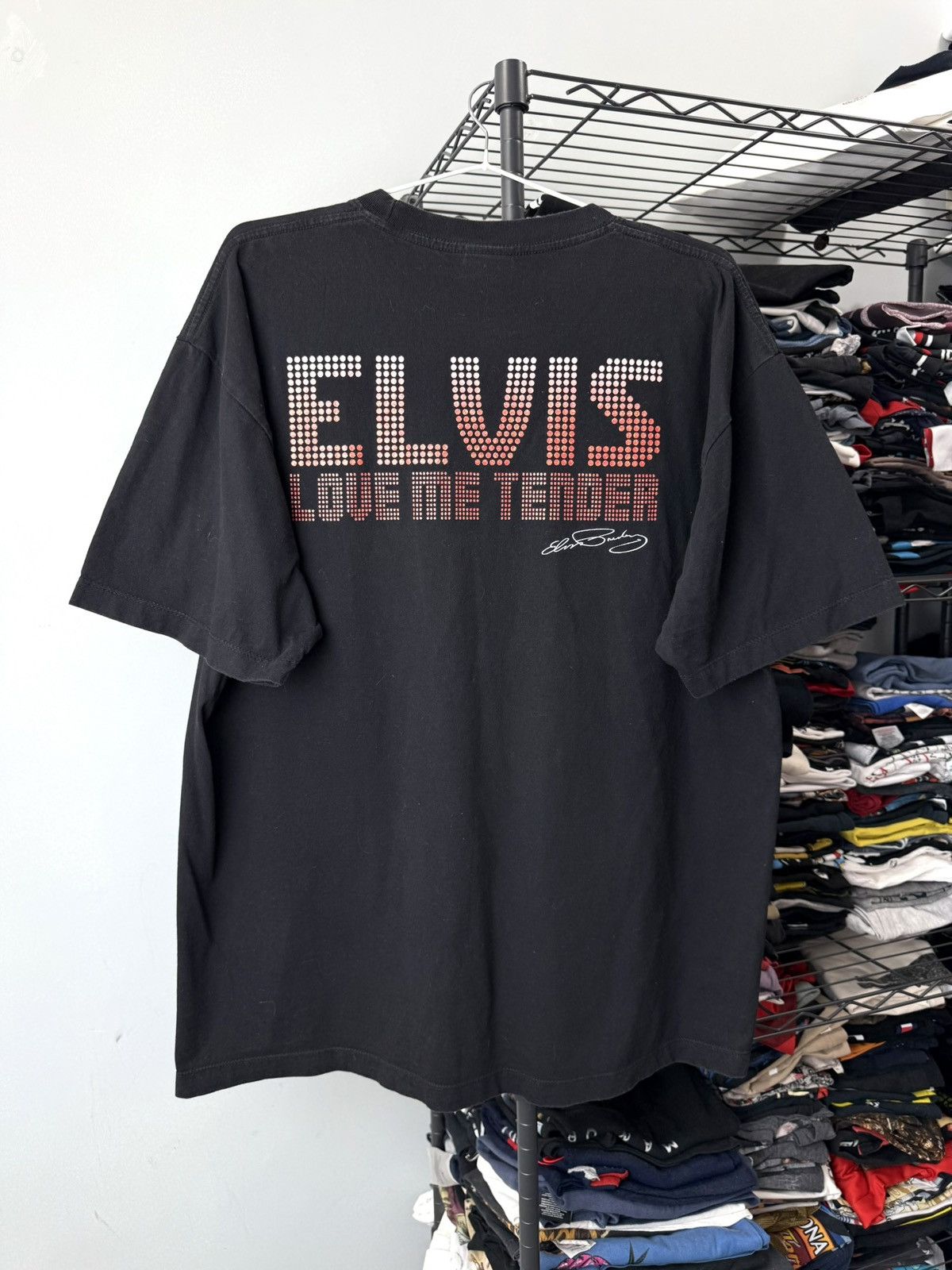 Band Tees Vintage 00s Elvis Presley American Classic Band Rock T Shirt Size US XL / EU 56 / 4 - 2 Thumbnail