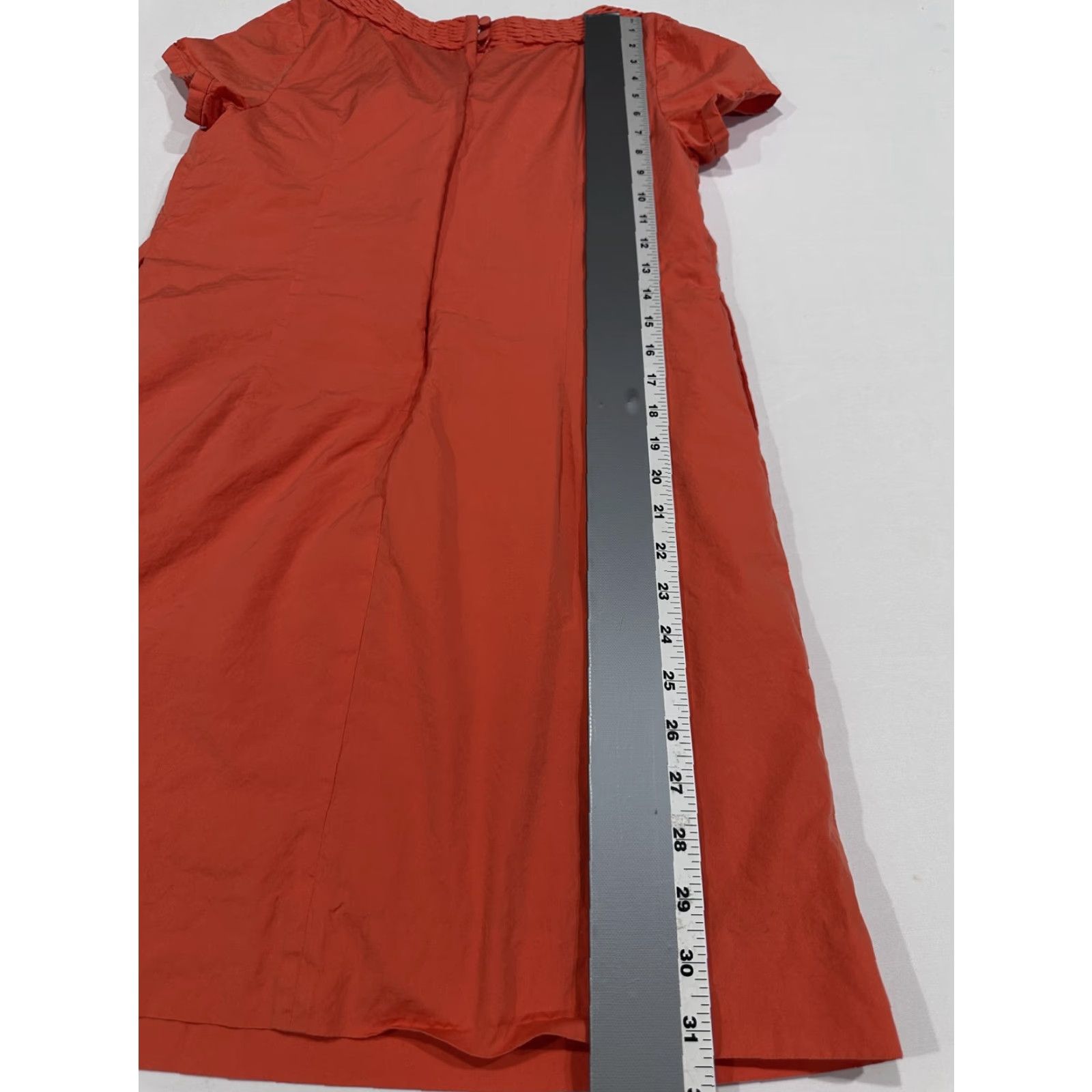 J.Crew J CREW Dress Womens Size 6 Orange Shift Minimalist Preppy Cotton Silk Blend Size M / US 6-8 / IT 42-44 - 5 Thumbnail