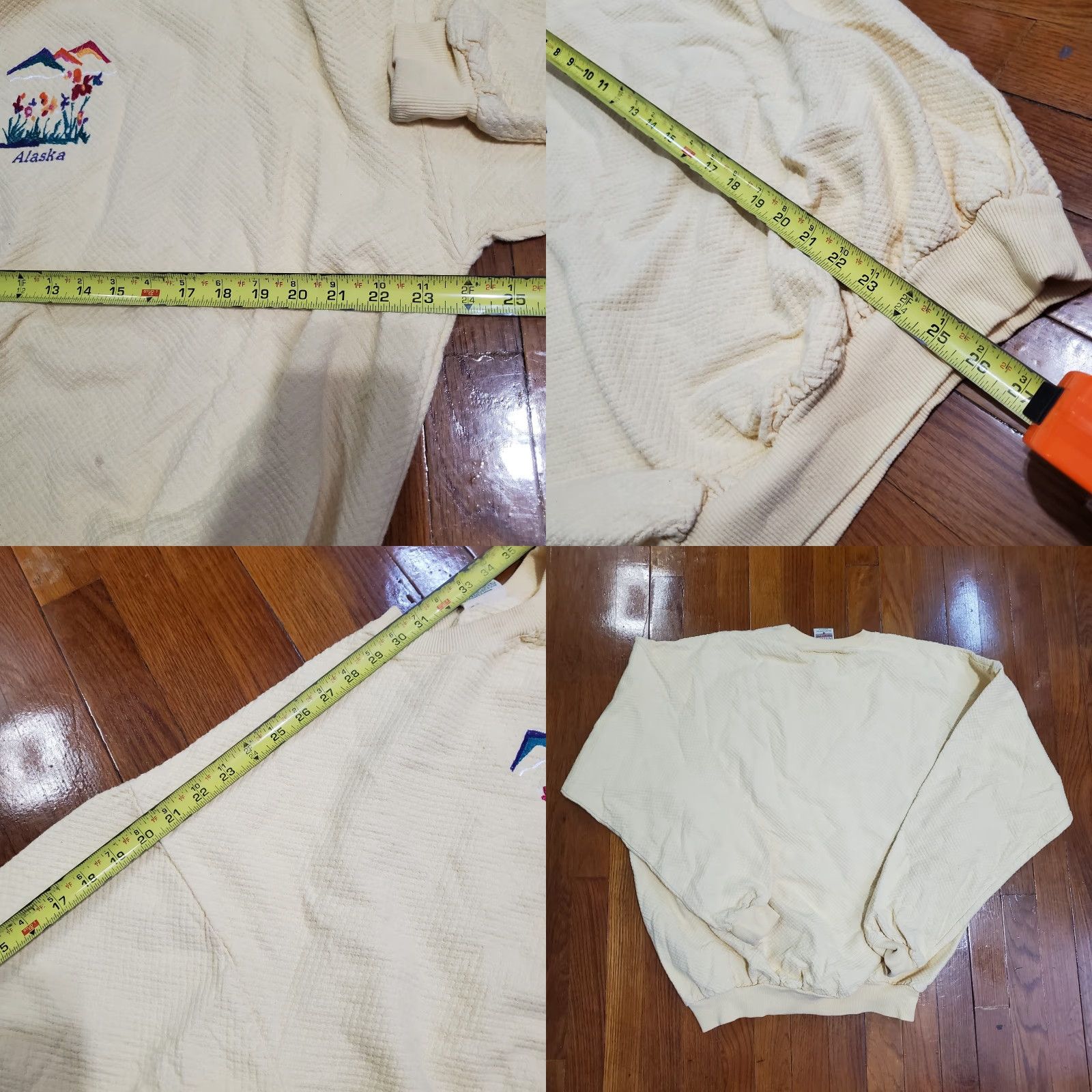 Vintage VINTAGE Alaska Stitched Sweatshirt Adult L Flower Floral Yellow Pullover Nike Size US L / EU 52-54 / 3 - 8 Thumbnail
