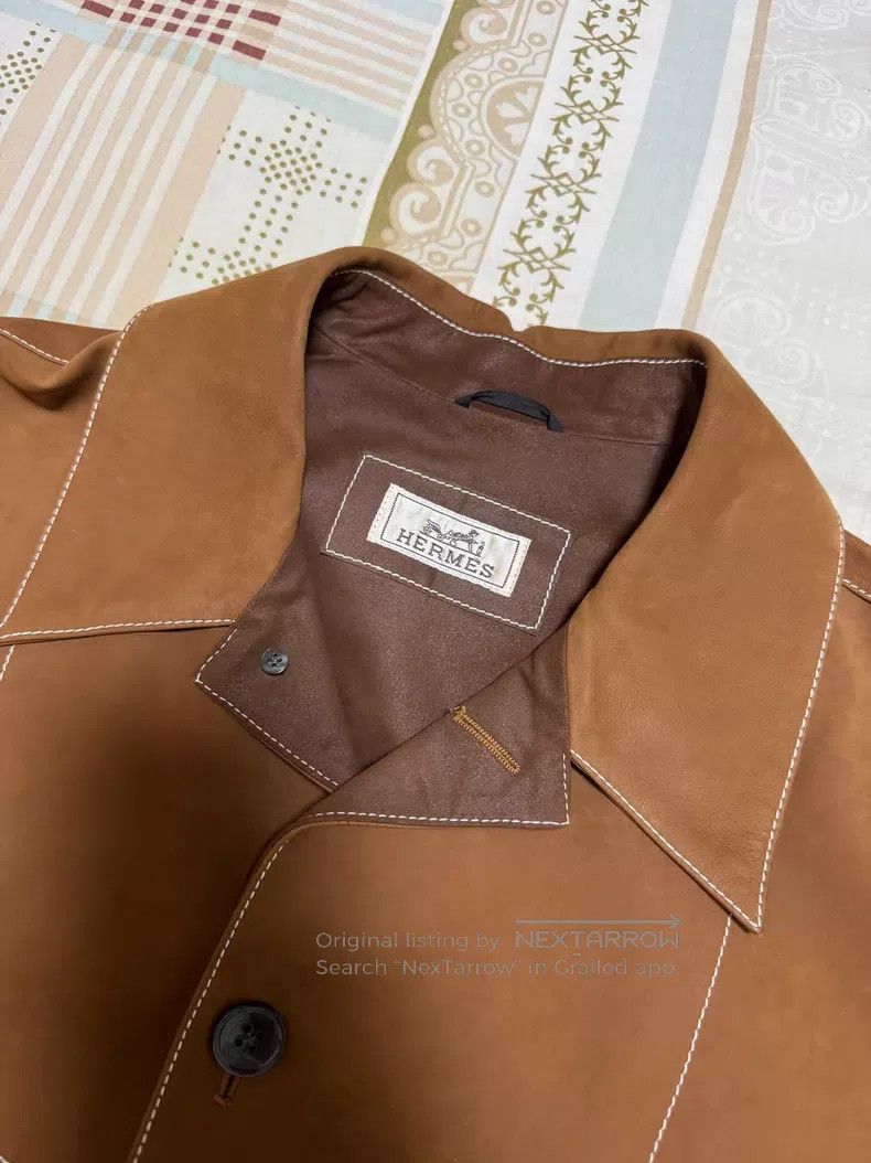 Hermes Hermes Cowhide Leather Jacket, Calfskin Leather Short-slee Size US M / EU 48-50 / 2 - 8 Thumbnail