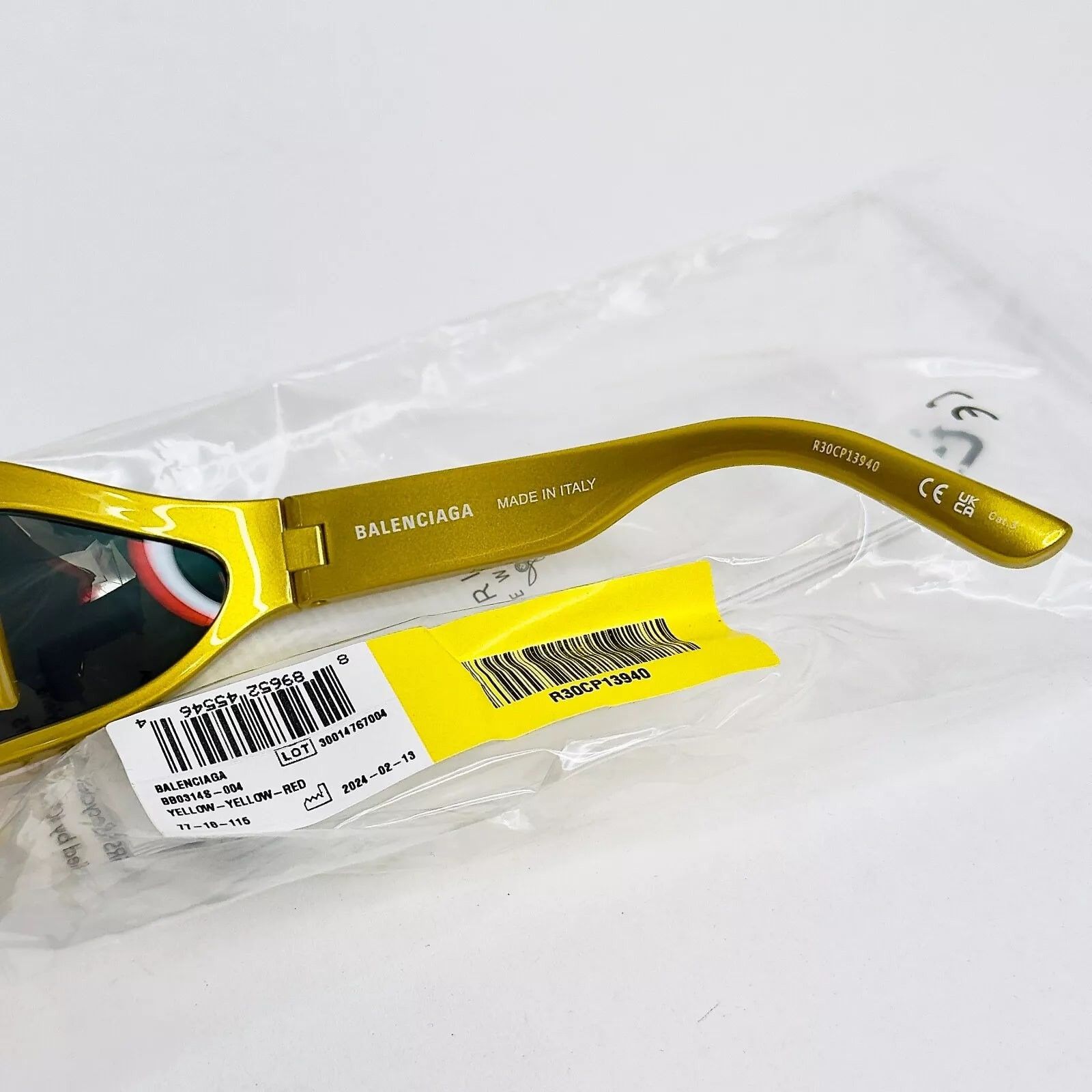 Balenciaga BALENCIAGA FENNEC 0314 Yellow Red Mirror 004 Fashion BB0314 Size ONE SIZE - 5 Thumbnail