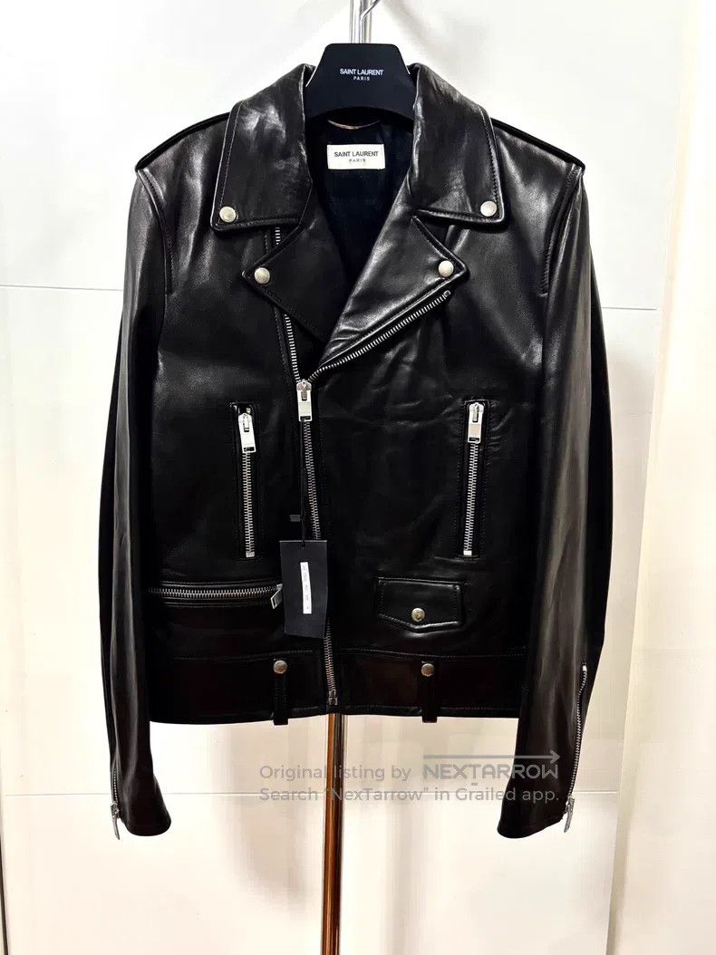 Saint Laurent Paris Saint Laurent Paris Lamb Leather Motorcycle Jacket Size US M / EU 48-50 / 2 - 1 Thumbnail