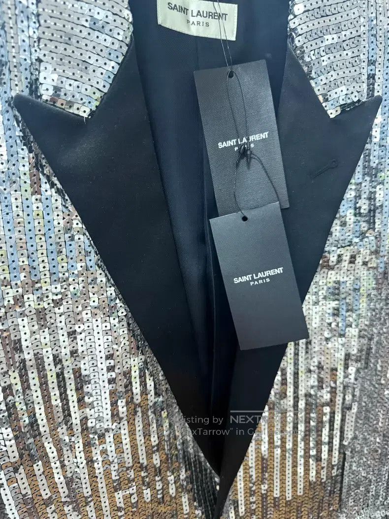Saint Laurent Paris Saint Laurent Paris Silver Scale Jacket Size US S / EU 44-46 / 1 - 4 Thumbnail