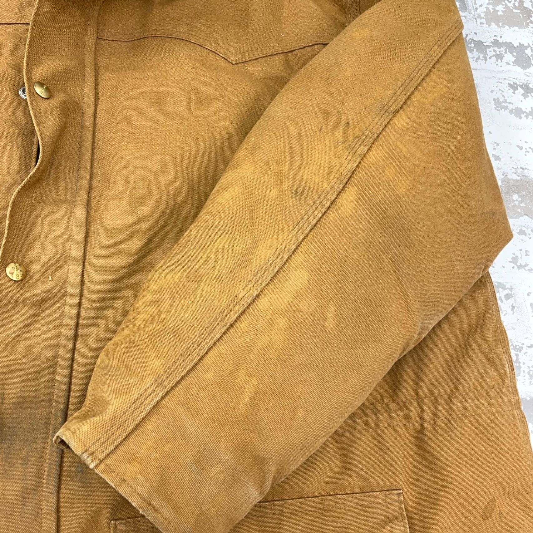Carhartt VINTAGE Carhartt Jacket Men 2XL Brown Barn Chore Field Coat Distressed USA 80s Size US XXL / EU 58 / 5 - 7 Thumbnail