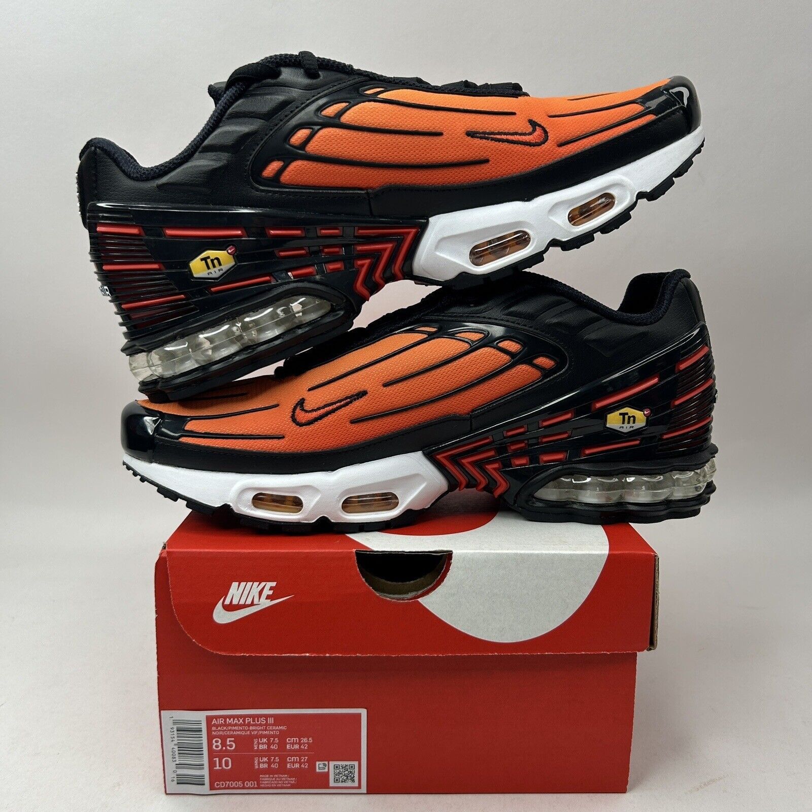 Nike Nike Shoes Air Max Plus III 3 “Black Orange Tiger” 2023 Size US 8.5 / EU 41-42 - 3 Thumbnail