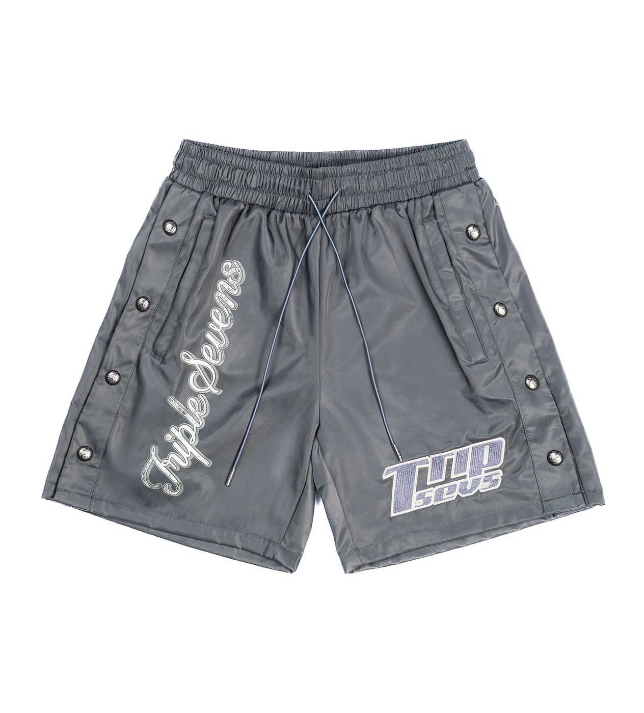TRIPLE SEVENS Nylon Button Shorts Grey Size US 38 / EU 54 - 1 Thumbnail