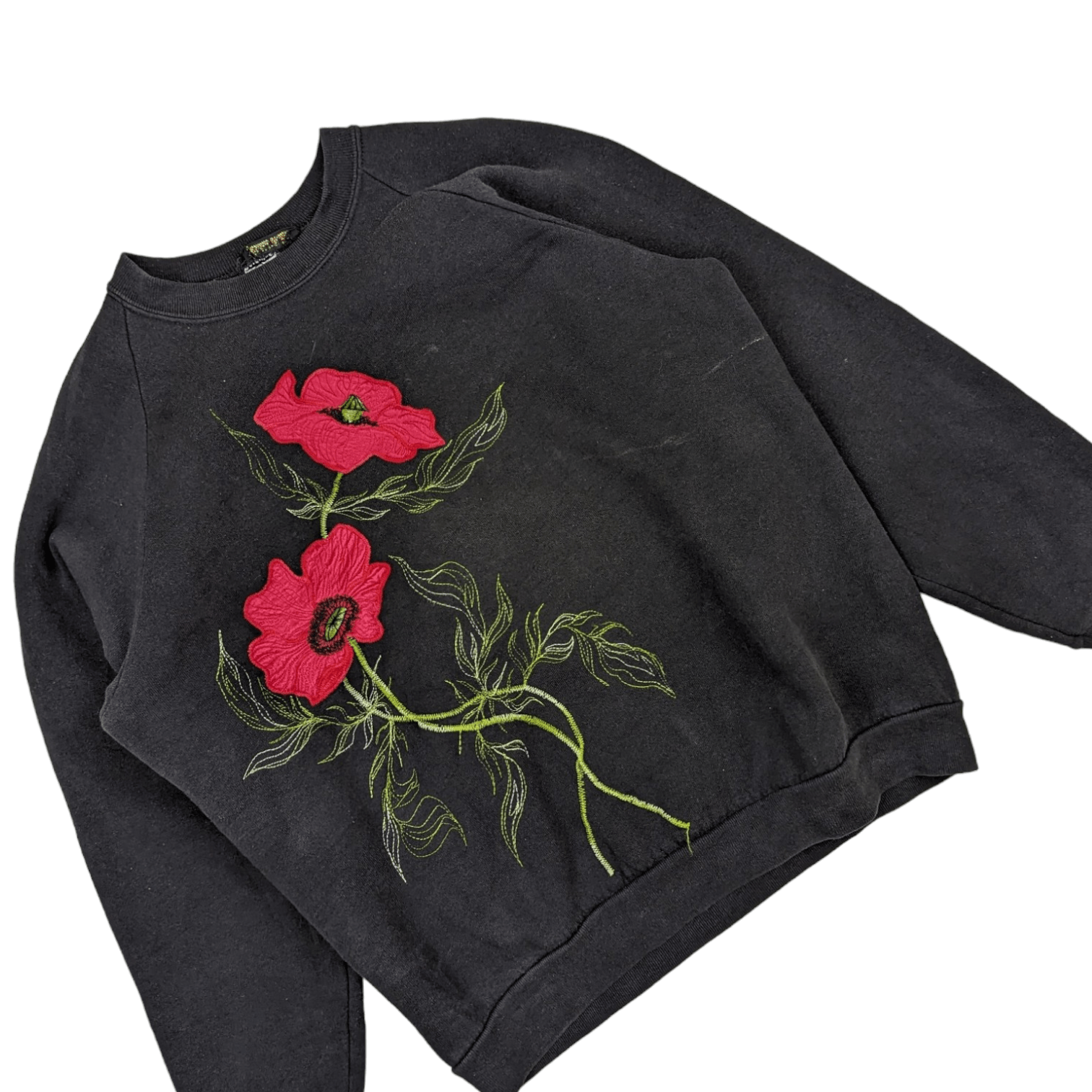 Vintage Vintage 90's SCREEN STARS Flower Embroidery Sweatshirt Size M / US 6-8 / IT 42-44 - 3 Thumbnail