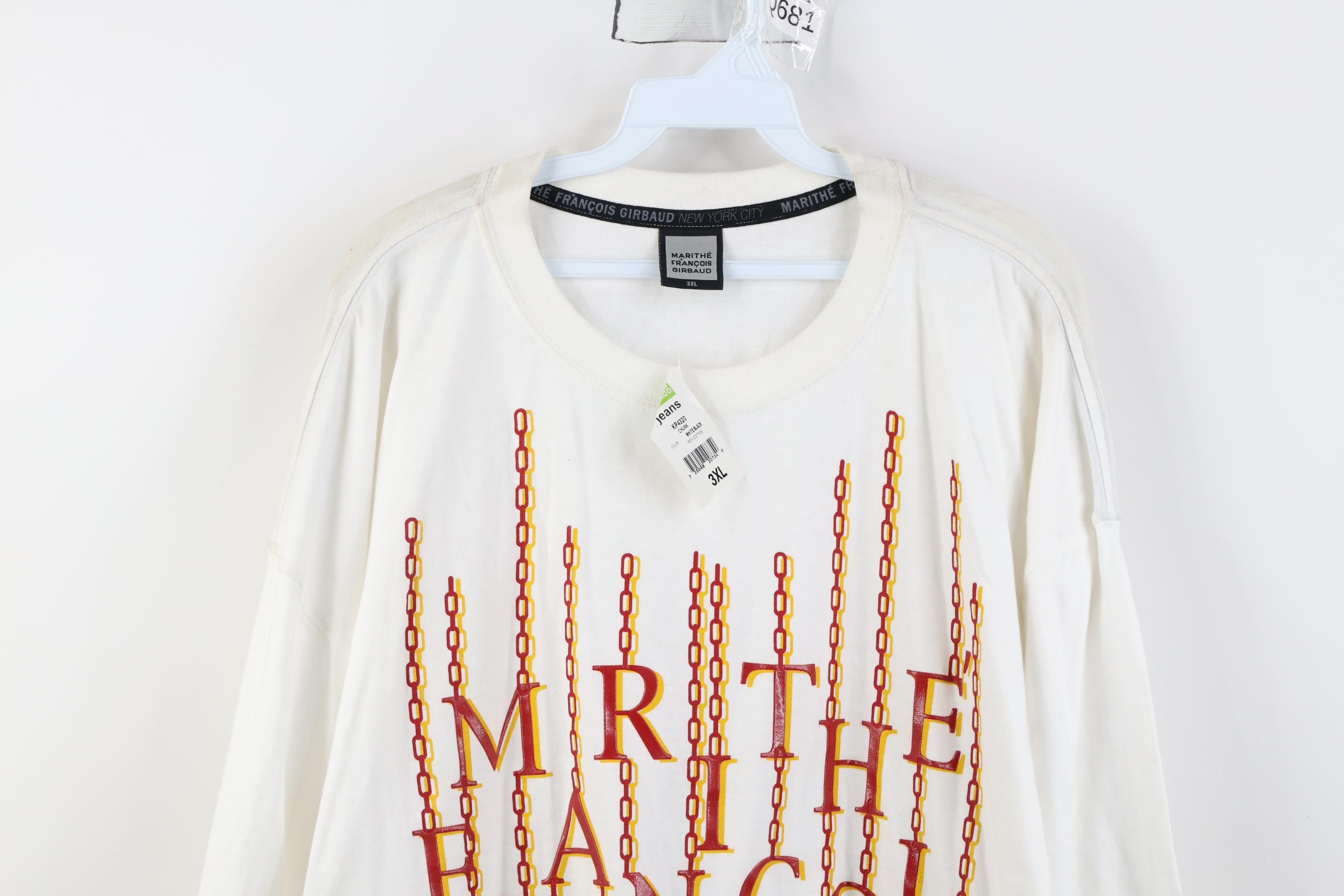 Marithe + Francois Girbaud Deadstock Vintage 90s Marithe Francois Girbaud Chain T-Shirt Size US XXL / EU 58 / 5 - 2 Thumbnail