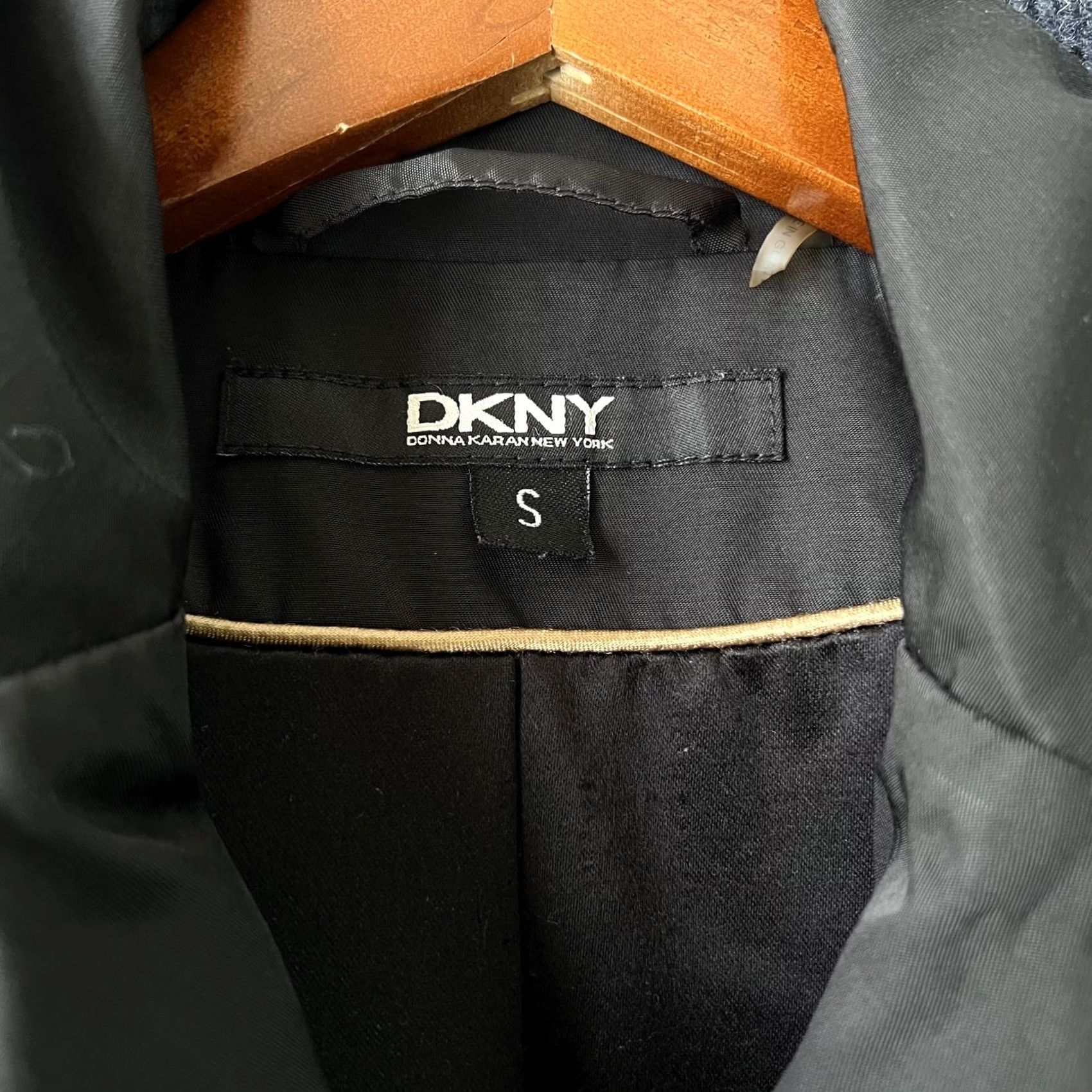 DKNY DKNY Trench Coat Womens Small Charcoal Gray Double Breasted Belted Pockets Size S / US 4 / IT 40 - 3 Thumbnail