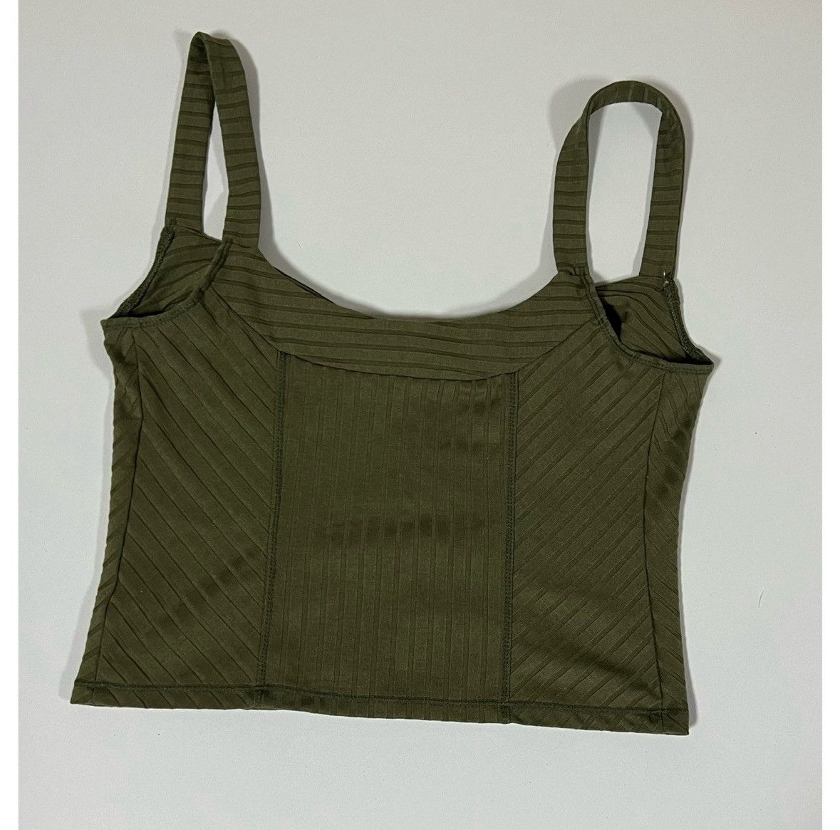 Free People Free People Olive Green Corset Tank Top Shirt Blouse Size M✨ Size M / US 6-8 / IT 42-44 - 5 Thumbnail