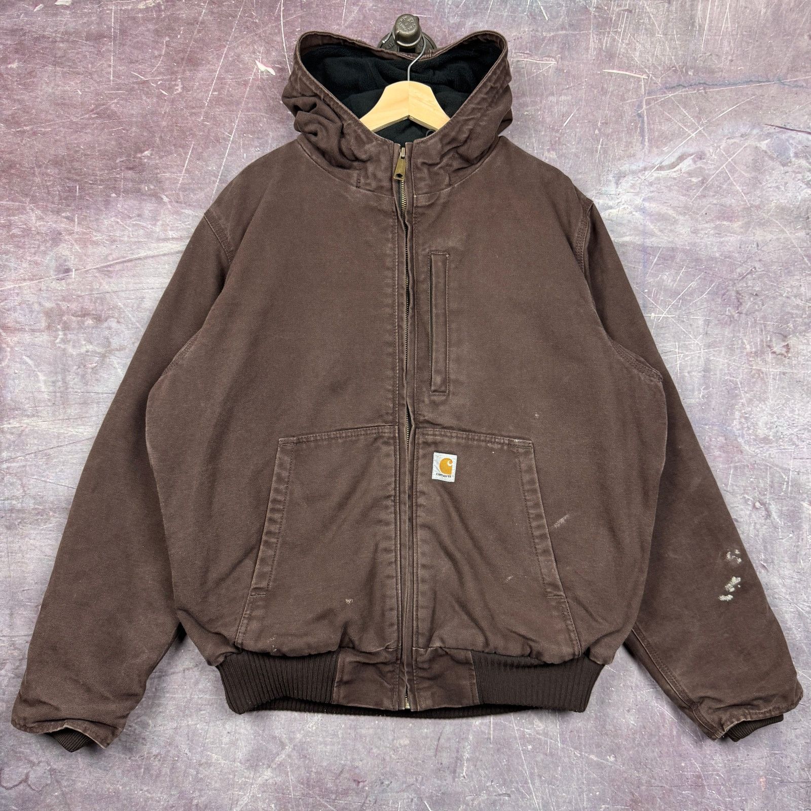 Carhartt × Streetwear × Vintage 00s Mocha Brown Carhartt Hooded 