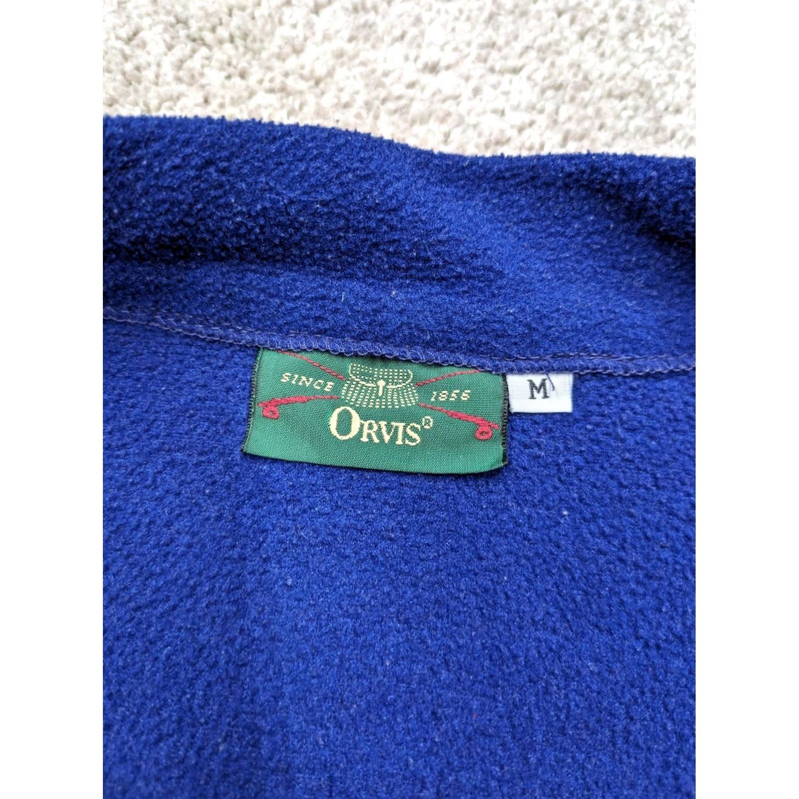 Orvis VINTAGE ORVIS USA MADE Jacket Fleece Quarter Zip Pullover Blue Mens Medium Size US M / EU 48-50 / 2 - 4 Thumbnail