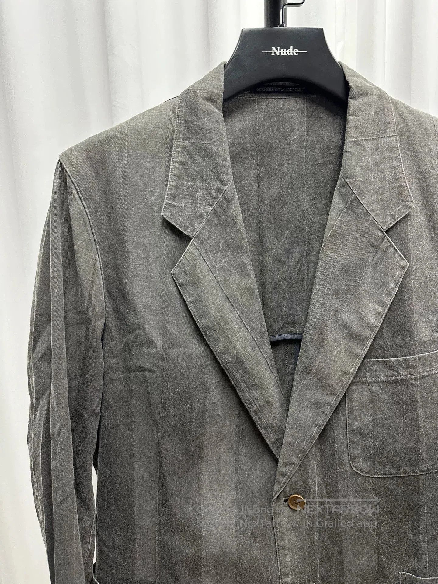 Y's for Men Yohji Yamamoto Gray Striped Suit Jacket. Size US M / EU 48-50 / 2 - 2 Thumbnail