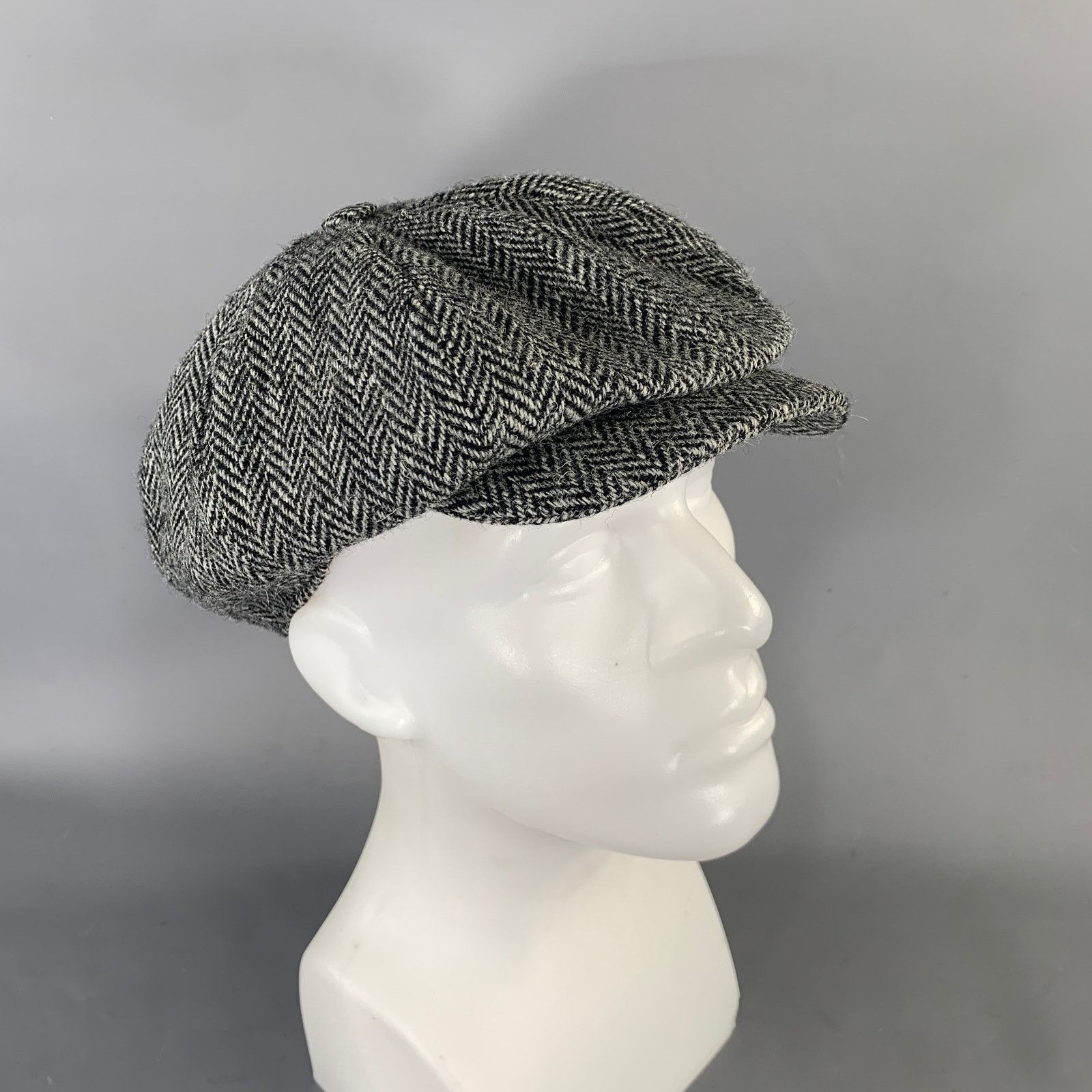 Other HANNA HATS One Size Grey Black Herringbone Wool Hats Size ONE SIZE - 1 Thumbnail