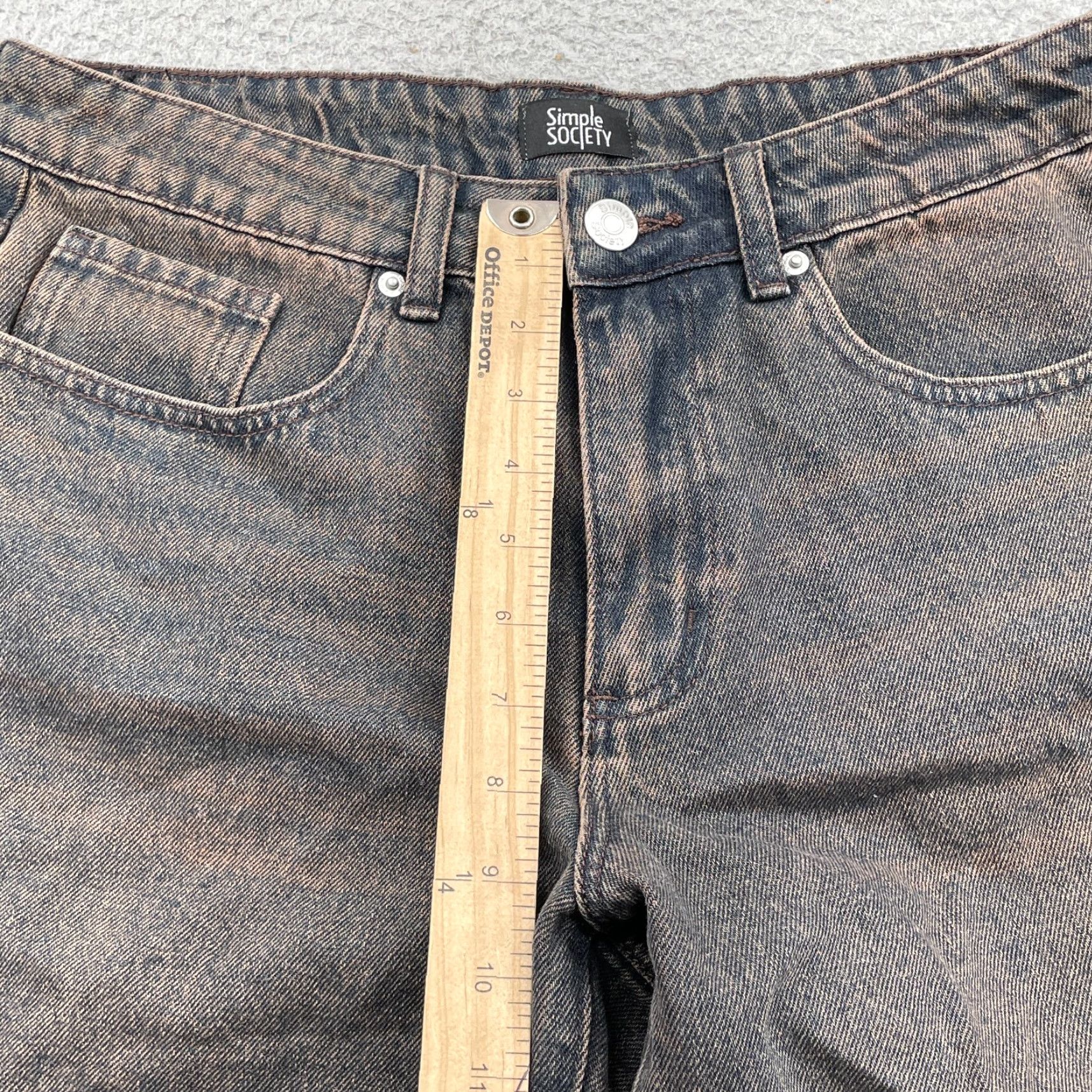 Vintage VINTAGE Simple Society Baggy Bermuda Jorts 9 Dirty Wash Skater Y2k Grunge Streetwear 90s Shirt Womens 32 Blue Denim 90s Y2K Tr Size ONE SIZE - 5 Thumbnail