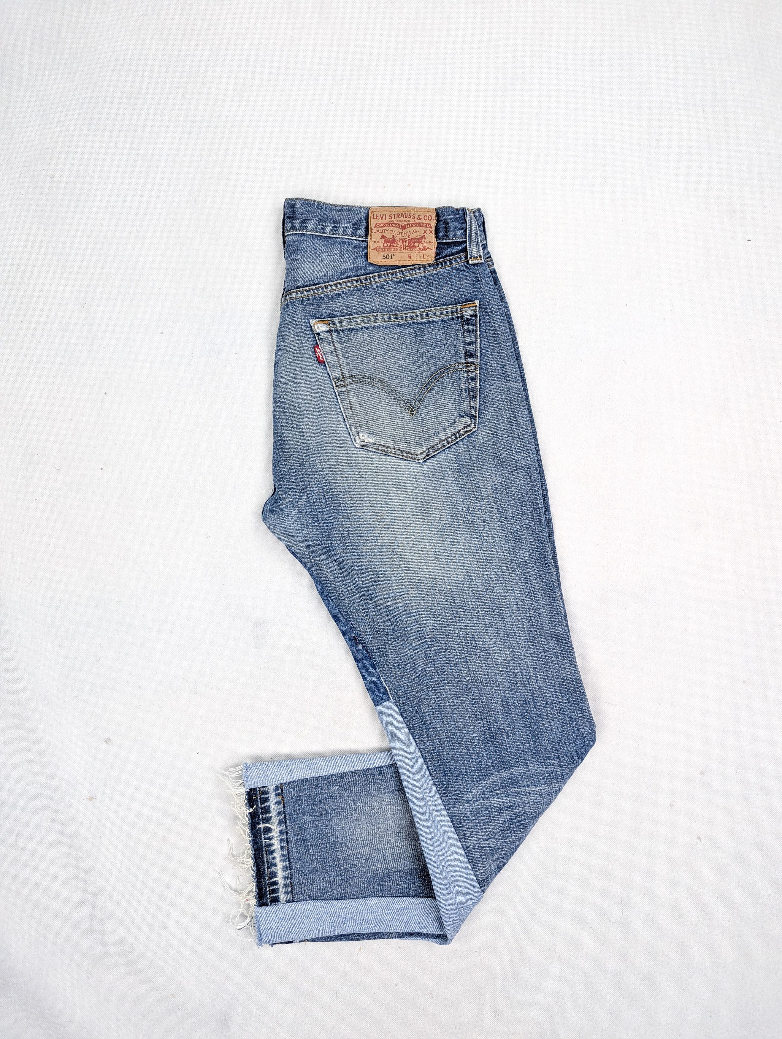Levi's Levi's 501 patchwork denim jeans 34 Size US 34 / EU 50 - 2 Thumbnail