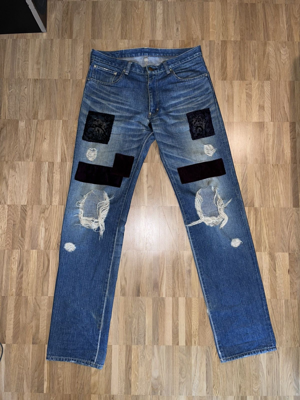 Number (N)ine Number Nine „touch me i‘m sick“ patchwork Jeans Size US 30 / EU 46 - 1 Thumbnail