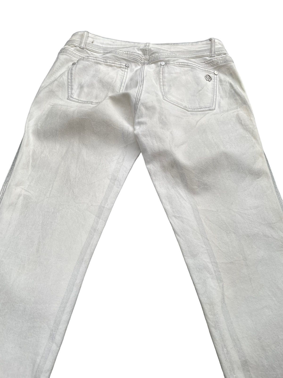 Roberto Cavalli Roberto Cavalli White/Grey Abstract Denim Size 32" / US 10 / IT 46 - 21 Thumbnail
