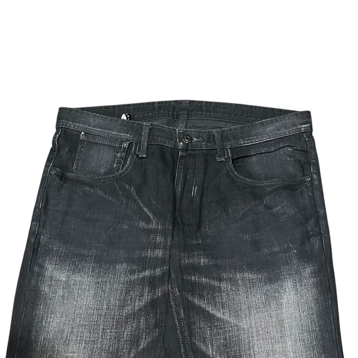 Black Barrett BlackBarret Jeans By Neil Barret Waxed Raw Denim Size US 33 - 3 Thumbnail