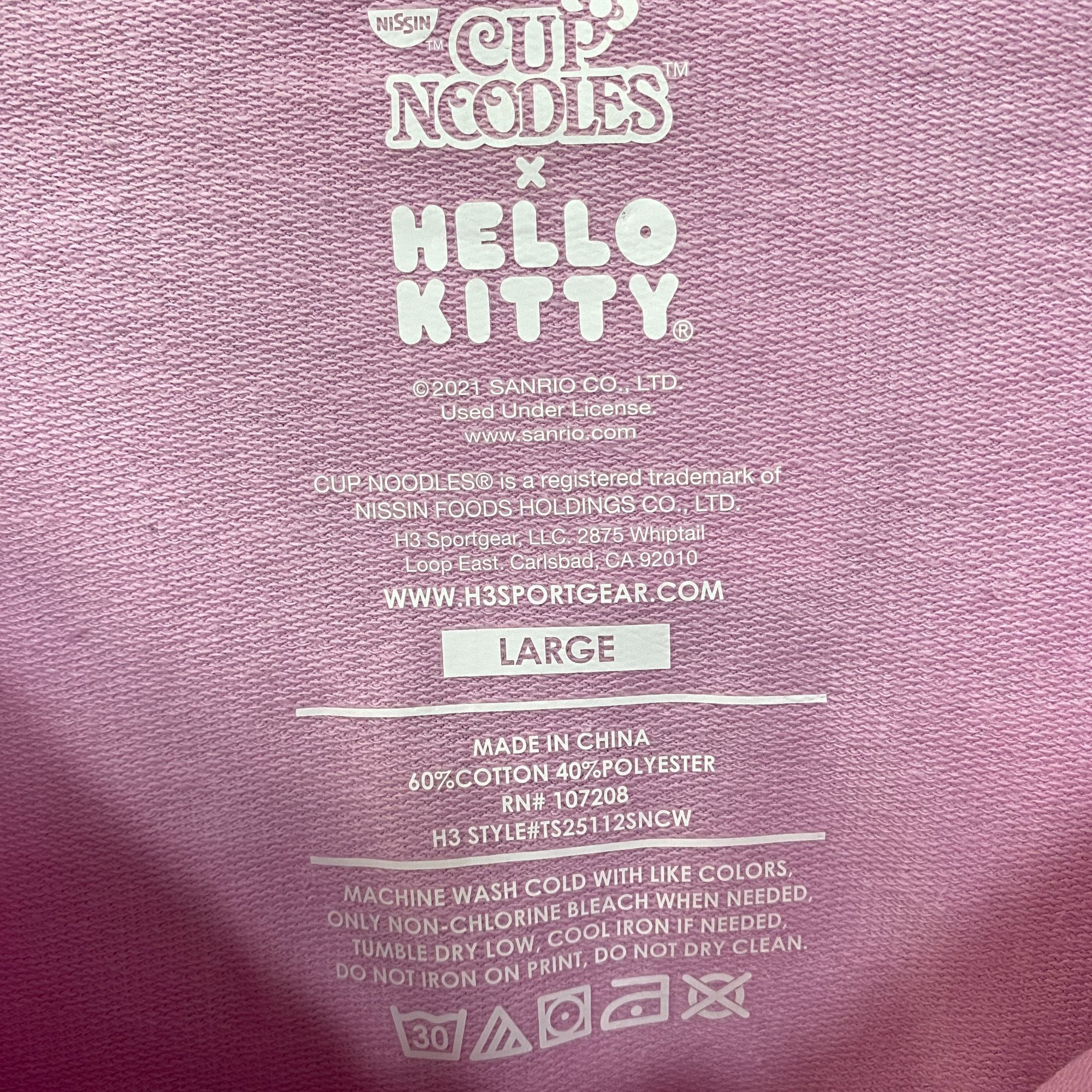 Other Sanrio Hello Kitty x Nissin Cup Noodles Pink Cropped Sweatsh Size L / US 10 / IT 46 - 4 Thumbnail