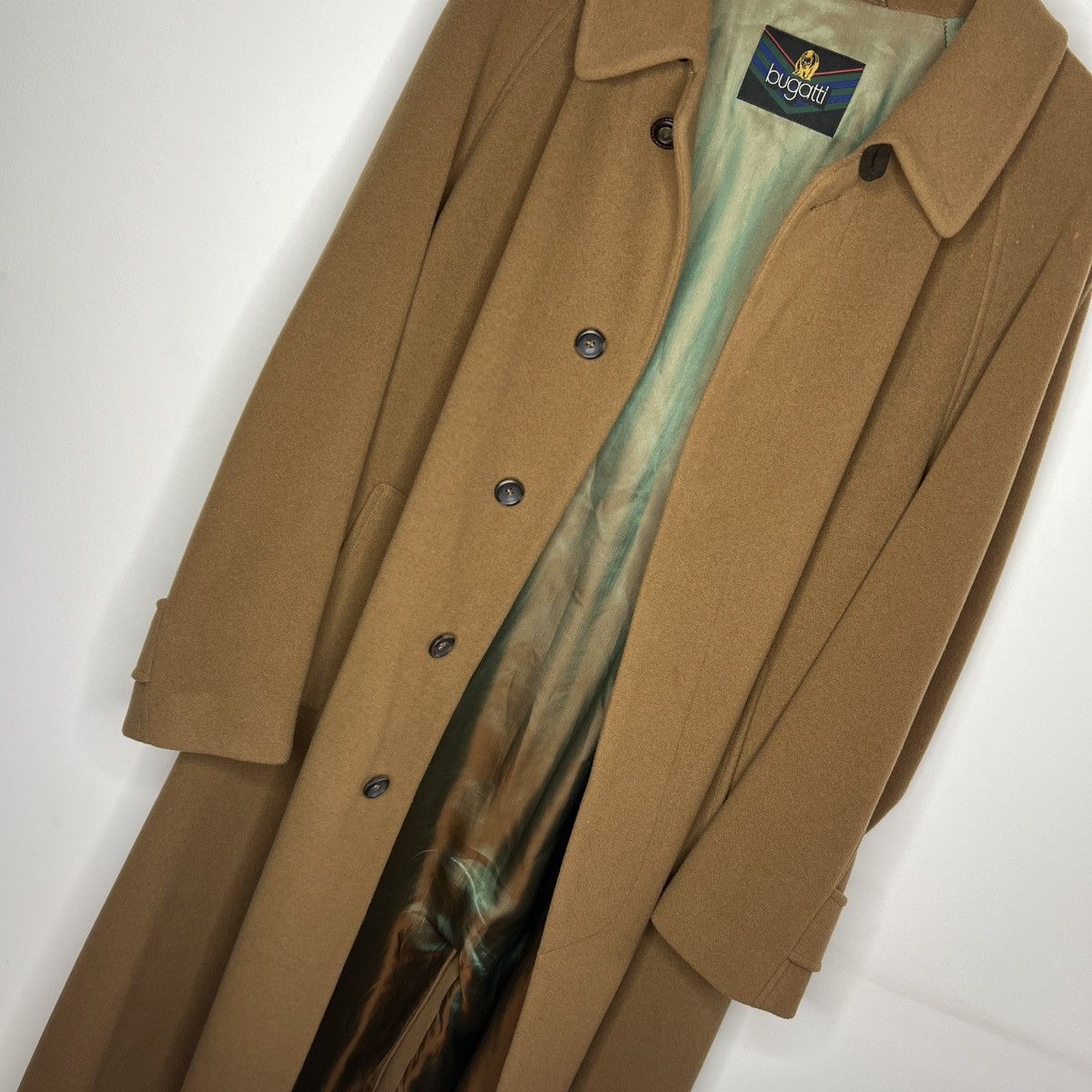 Bugatti Wool Cashmere Brown Vintage Coat Trench Bugatti 90s Size US L / EU 52-54 / 3 - 11 Thumbnail