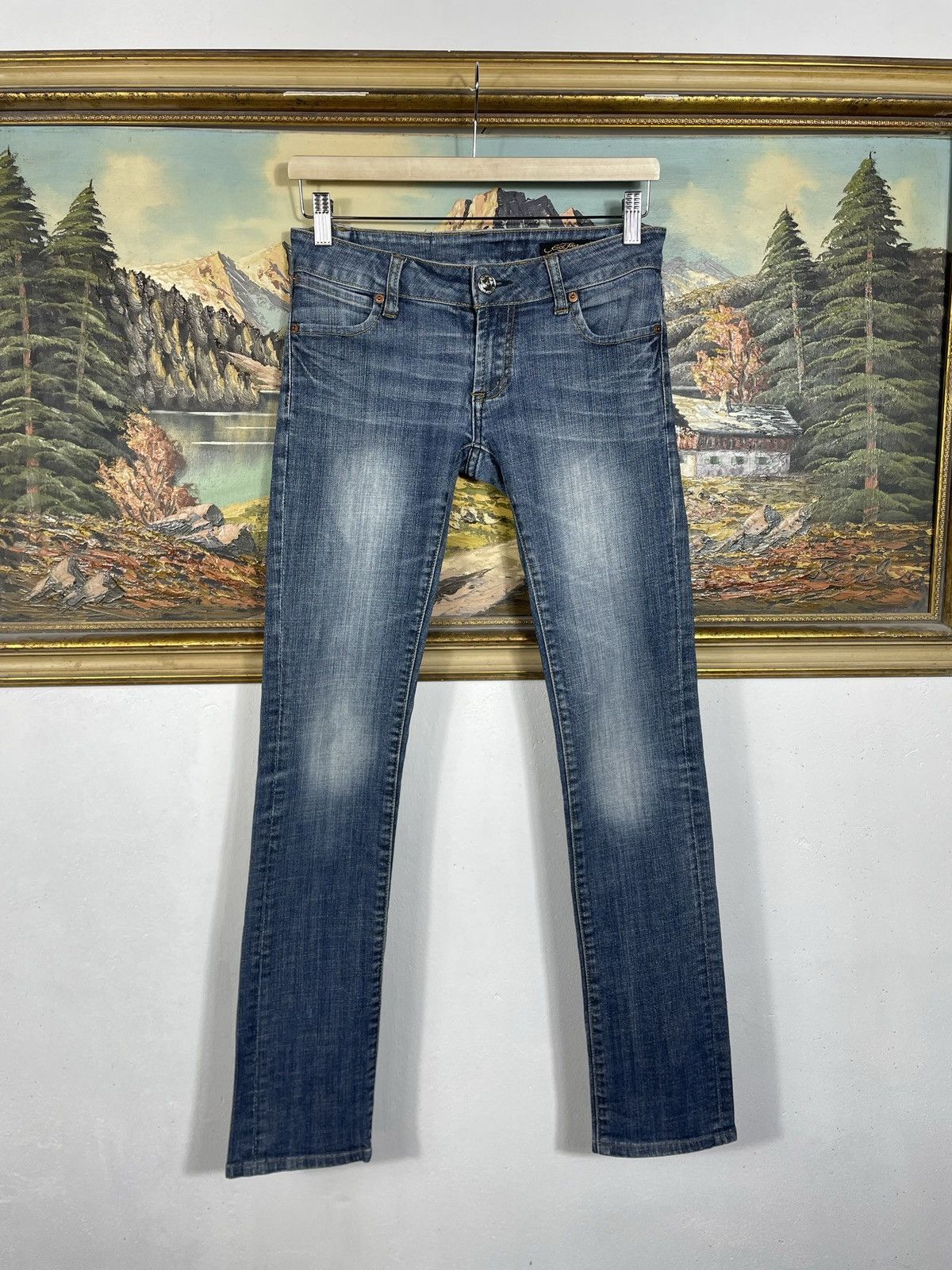 Ed Hardy × Vintage Ed Hardy Vintage Y2k Low Rise Denim Trousers Jeans Drip Swag Size 26" / US 2 / IT 38 - 3 Thumbnail