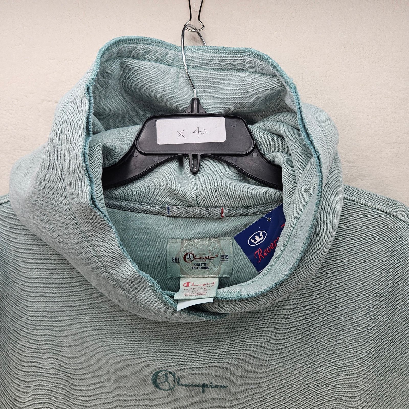 Champion CHAMPION WOMEN'S LARGE TIME CAPSULE HOODIE WASHED GREEN VINT Size L / US 10 / IT 46 - 2 Thumbnail